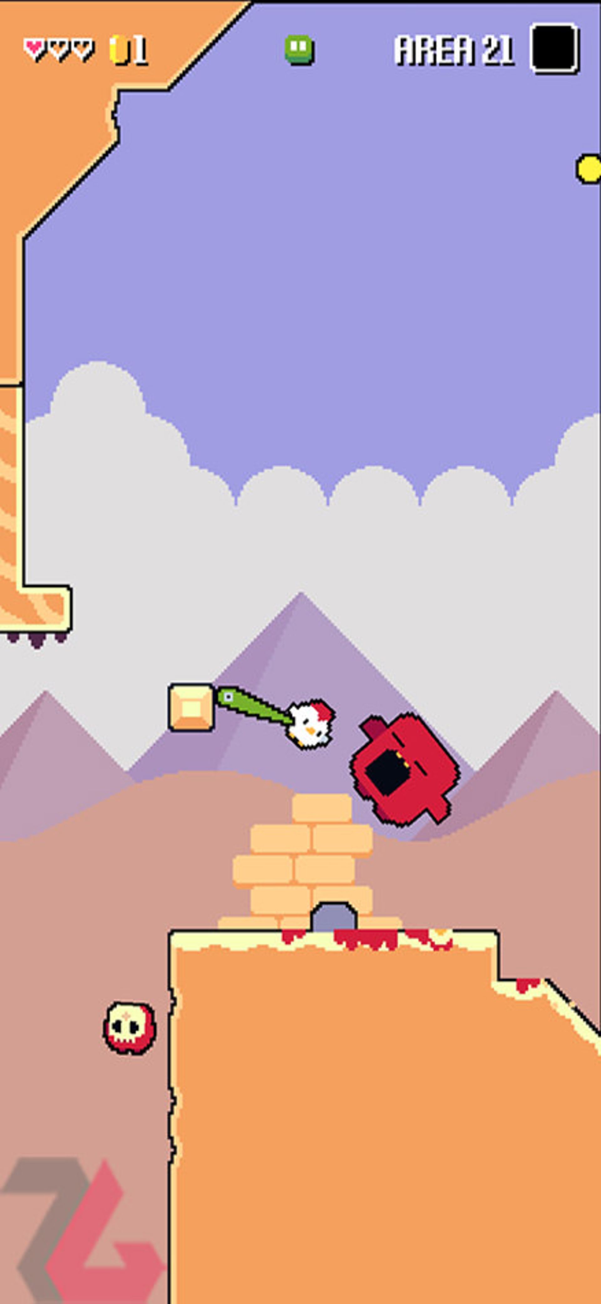 بازی موبایل Super Fowlst 2 درحال برخورد با دشمن