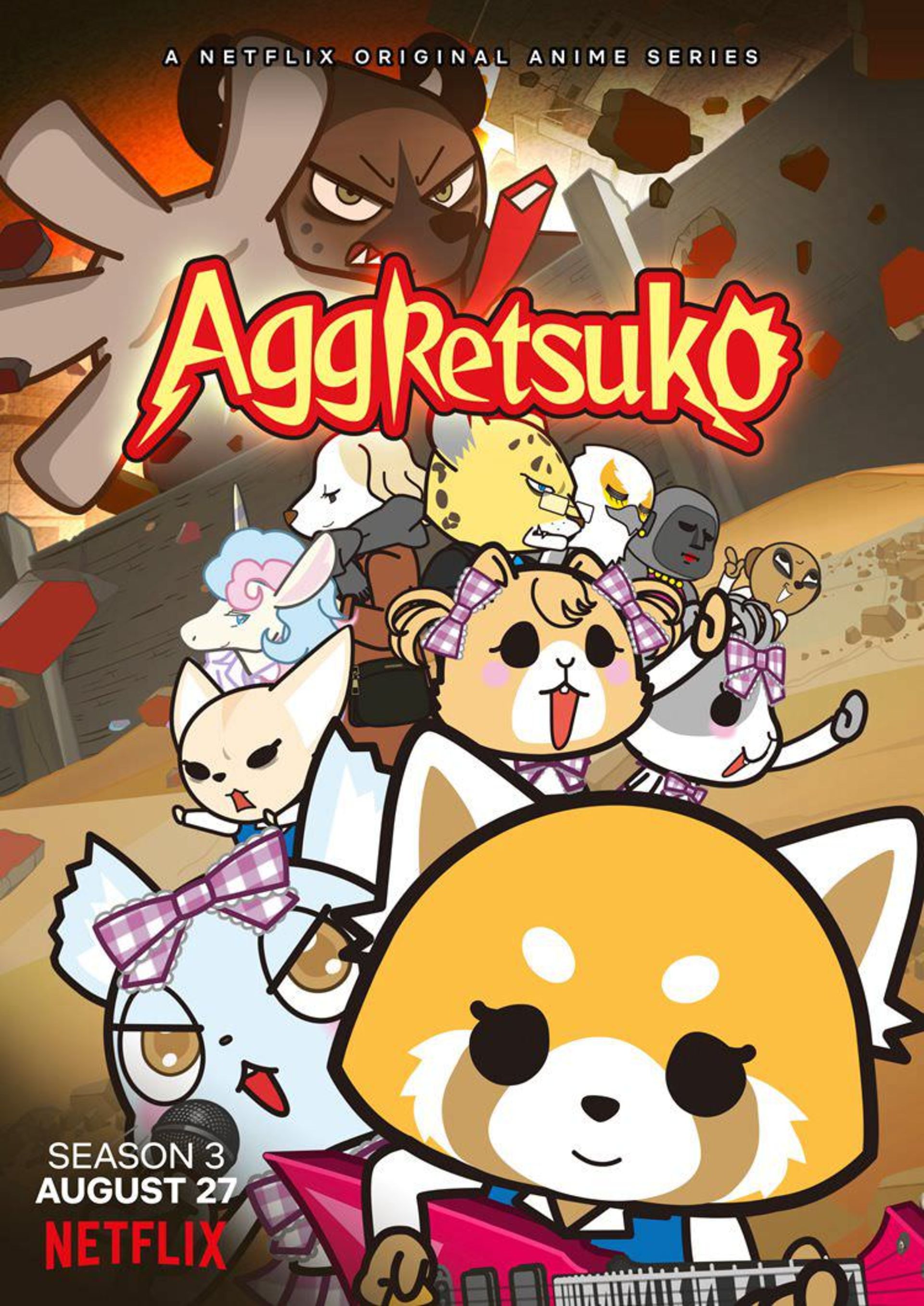 پوستر فصل سوم سریال Aggretsuko