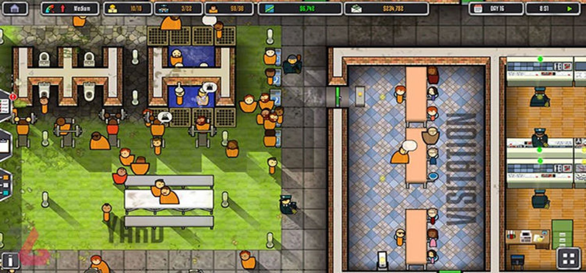 شبیه سازی مدیریت زندان Prison Architect: Mobile