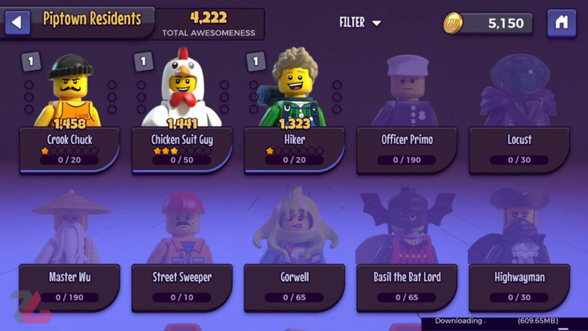 صفحه مربوط به شخصیت های بازی LEGO Legacy: Heroes Unboxed
