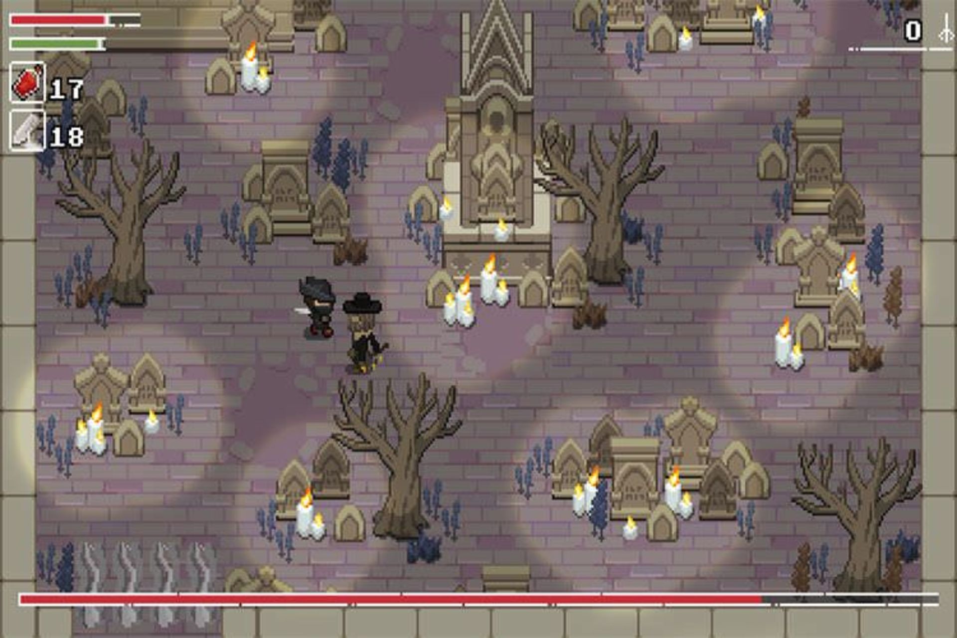 مبارزه با Father Gascoigne در بازی Yarntown