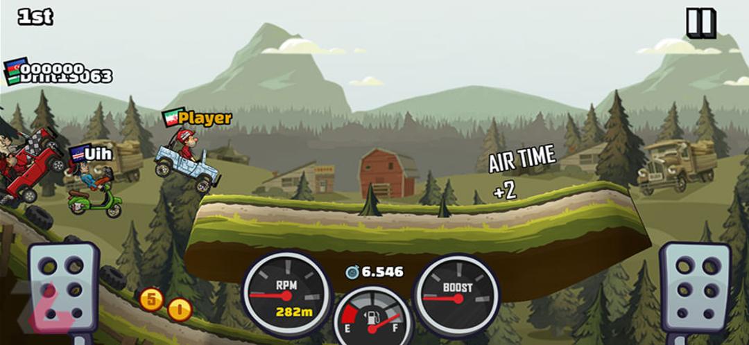 بخش چند نفره‌ی بازی موبایل Hill Climb Racing 2