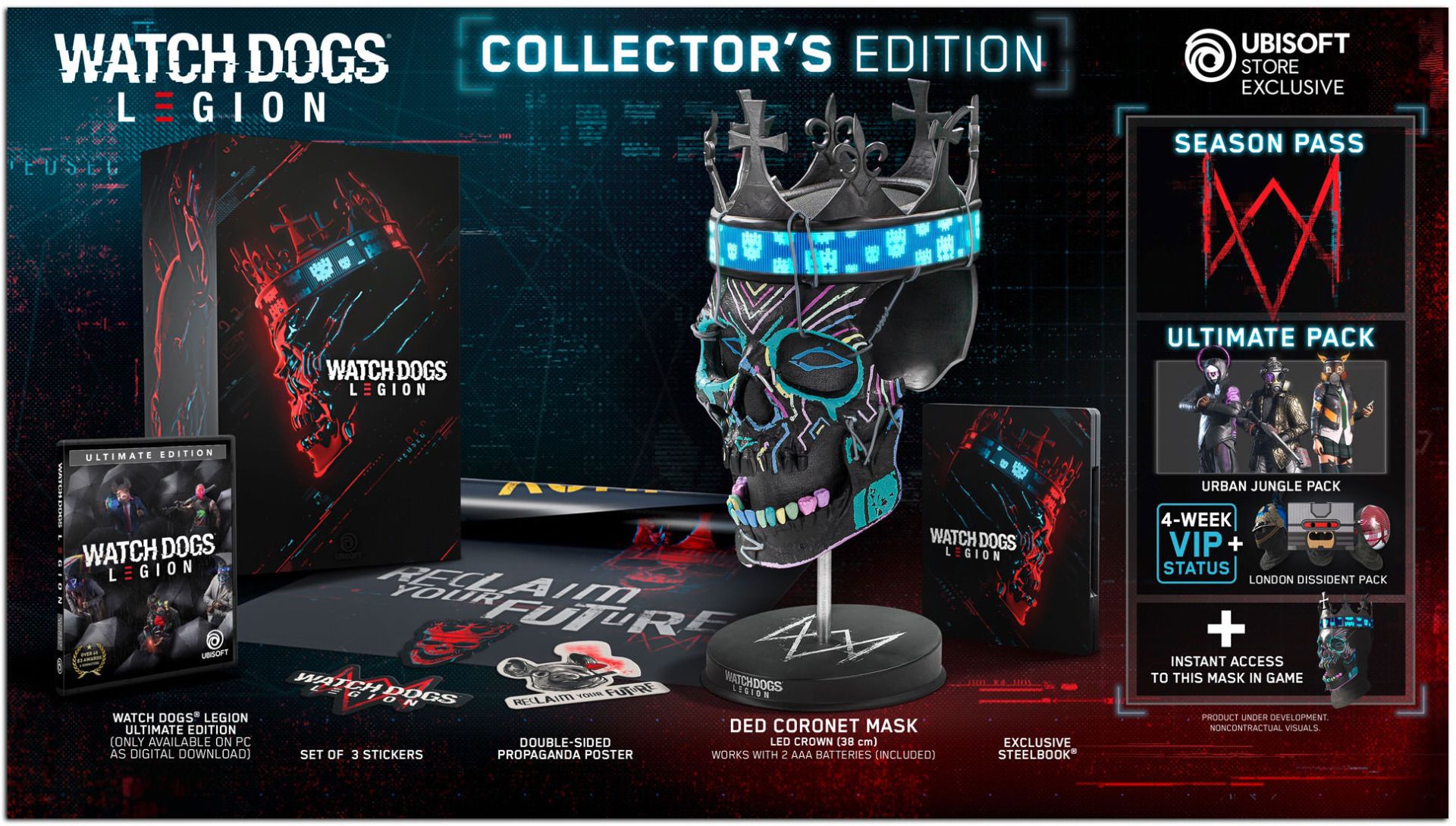 محتویات نسخه کالکتورز ادیشن Watch Dogs Legion با فیگور جمجه