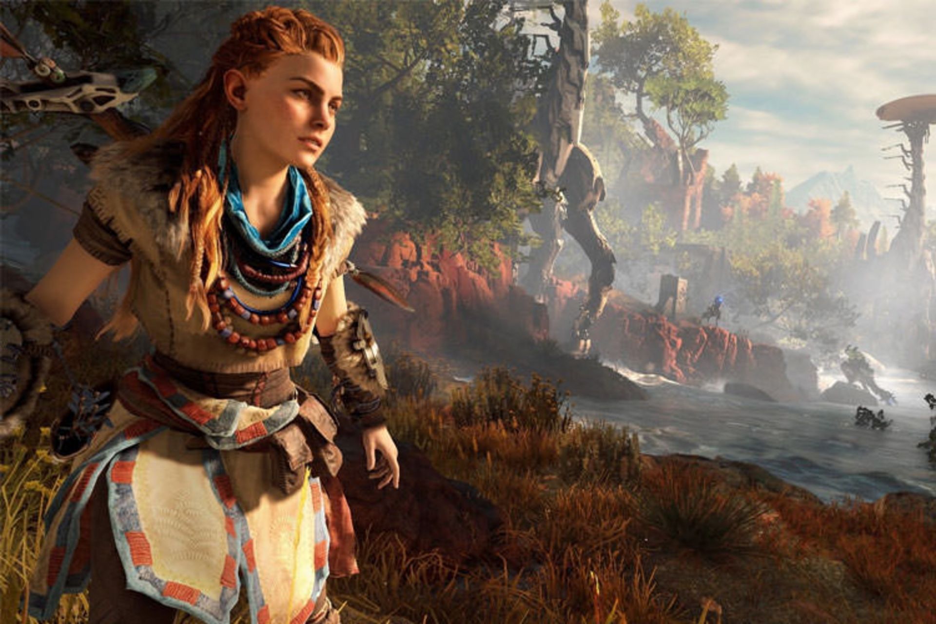 الوی در حال گشت و گذار در Horizon Zero Dawn