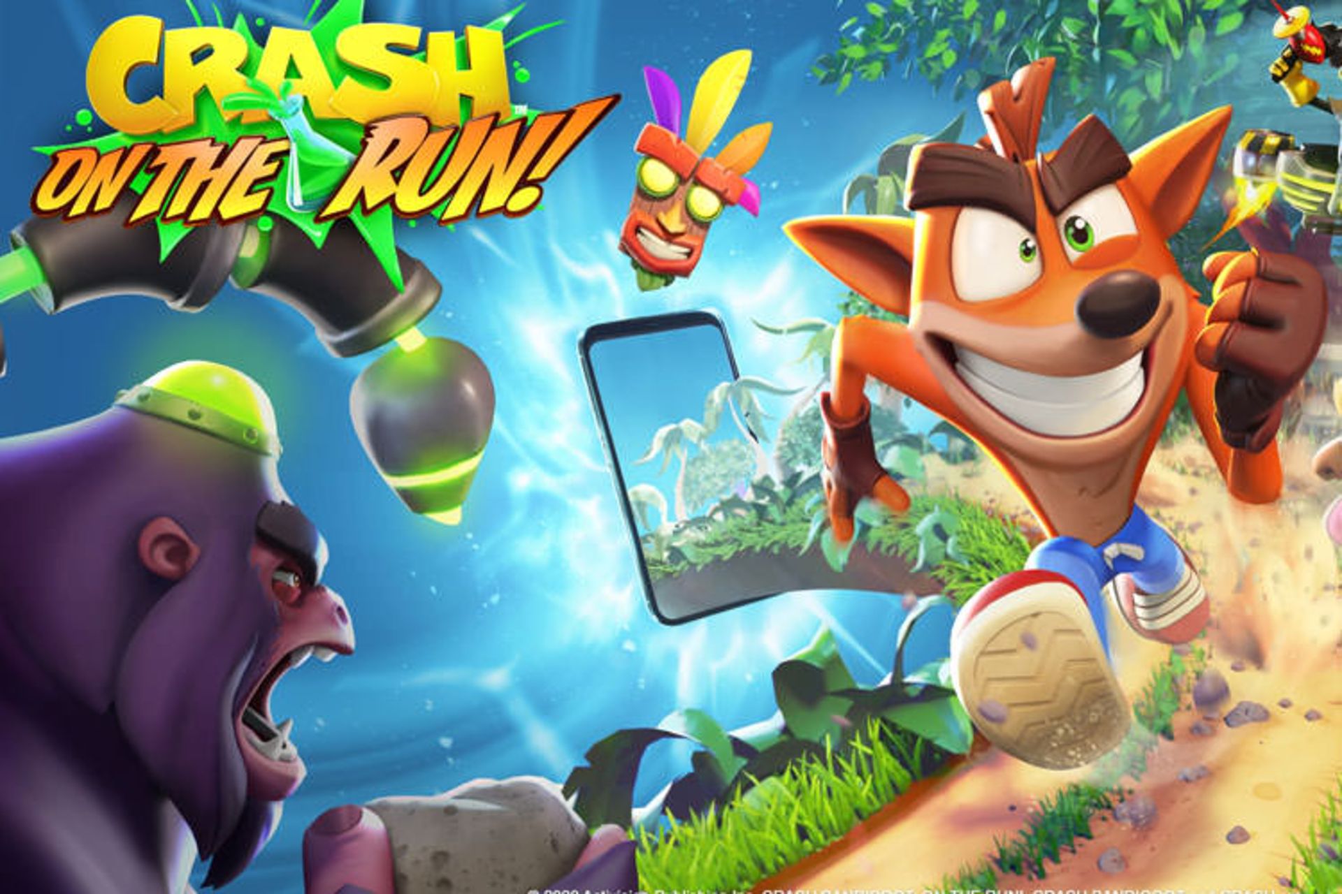 کرش و دشمنان او در بازی Crash Bandicoot: On the Run