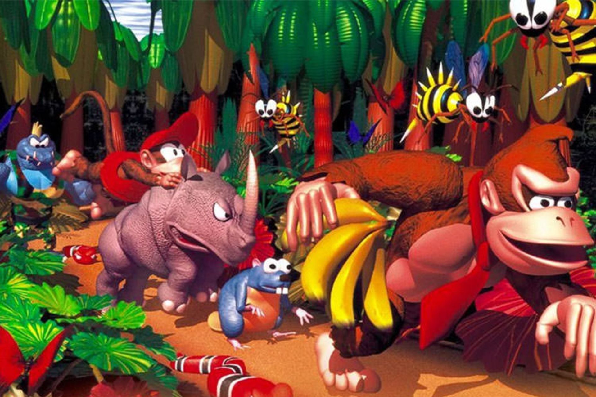 دانکی کنگ و فرار از دست دشمنان در Donkey Kong Country