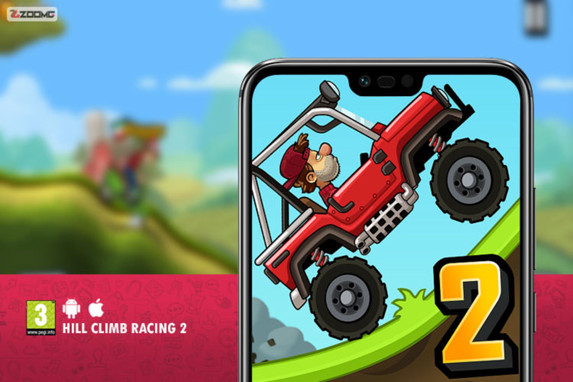 کاور بازی موبایل Hill Climb Racing 2