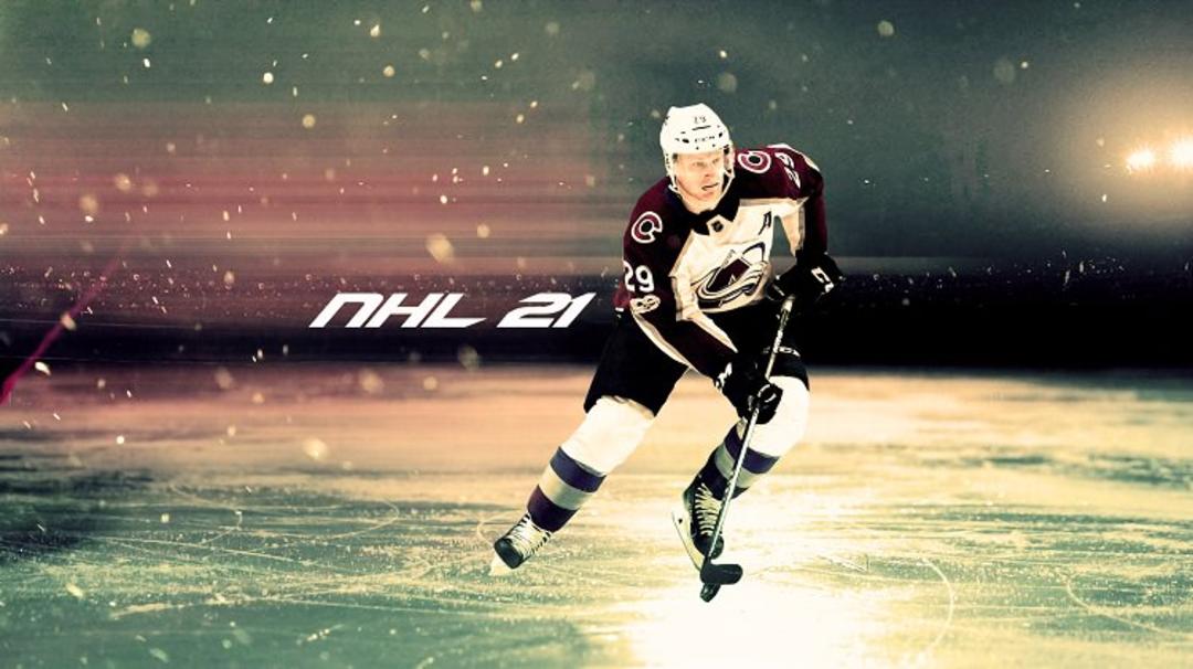 Nathan MacKinnon در تصویر گرافیکی بازی هاکی NHL21