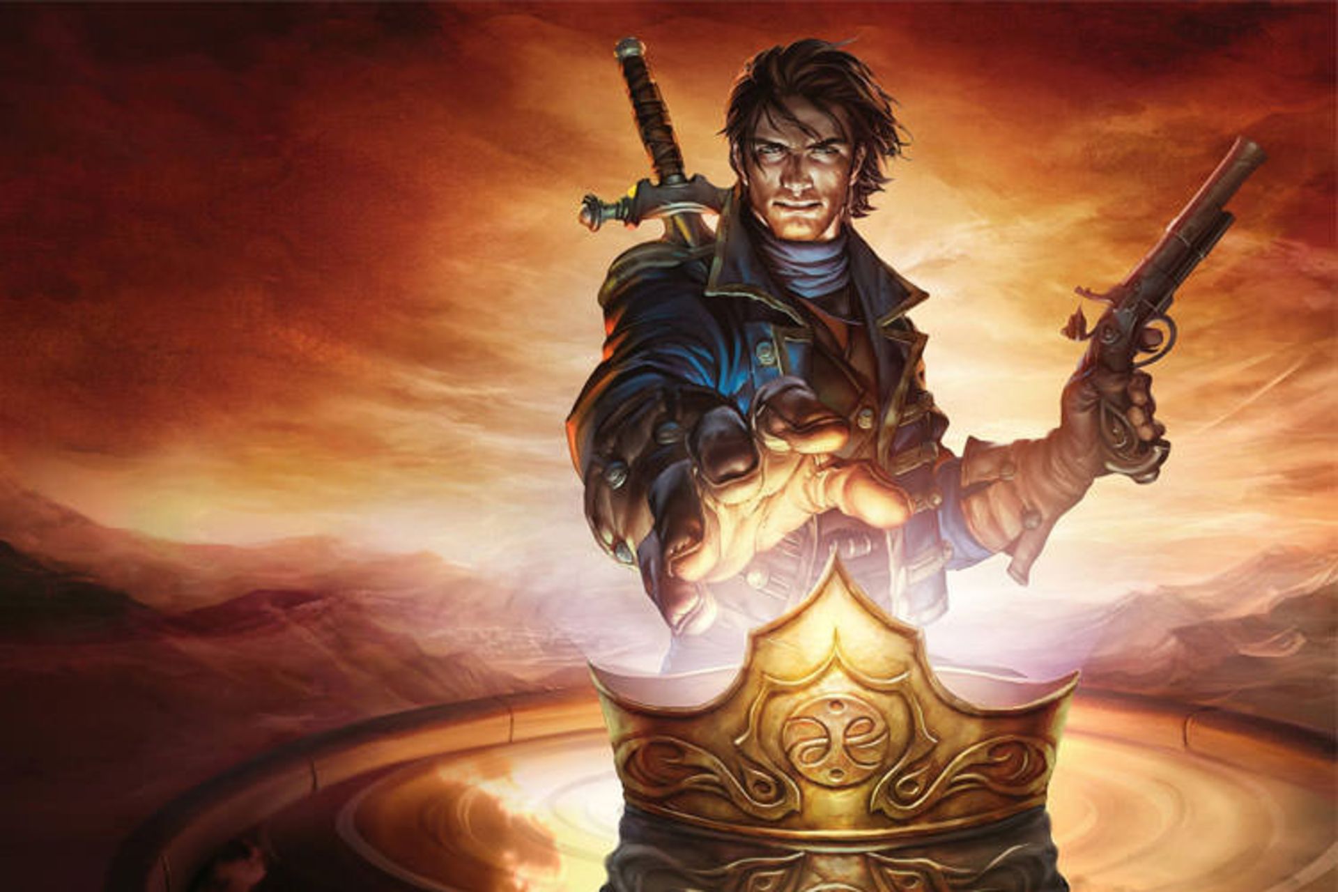 قهرمان بازی Fable 3 در حال برداشتن تاج پادشاهی