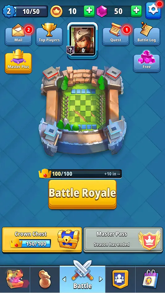 منوی اصلی بازی Auto Chess Legends