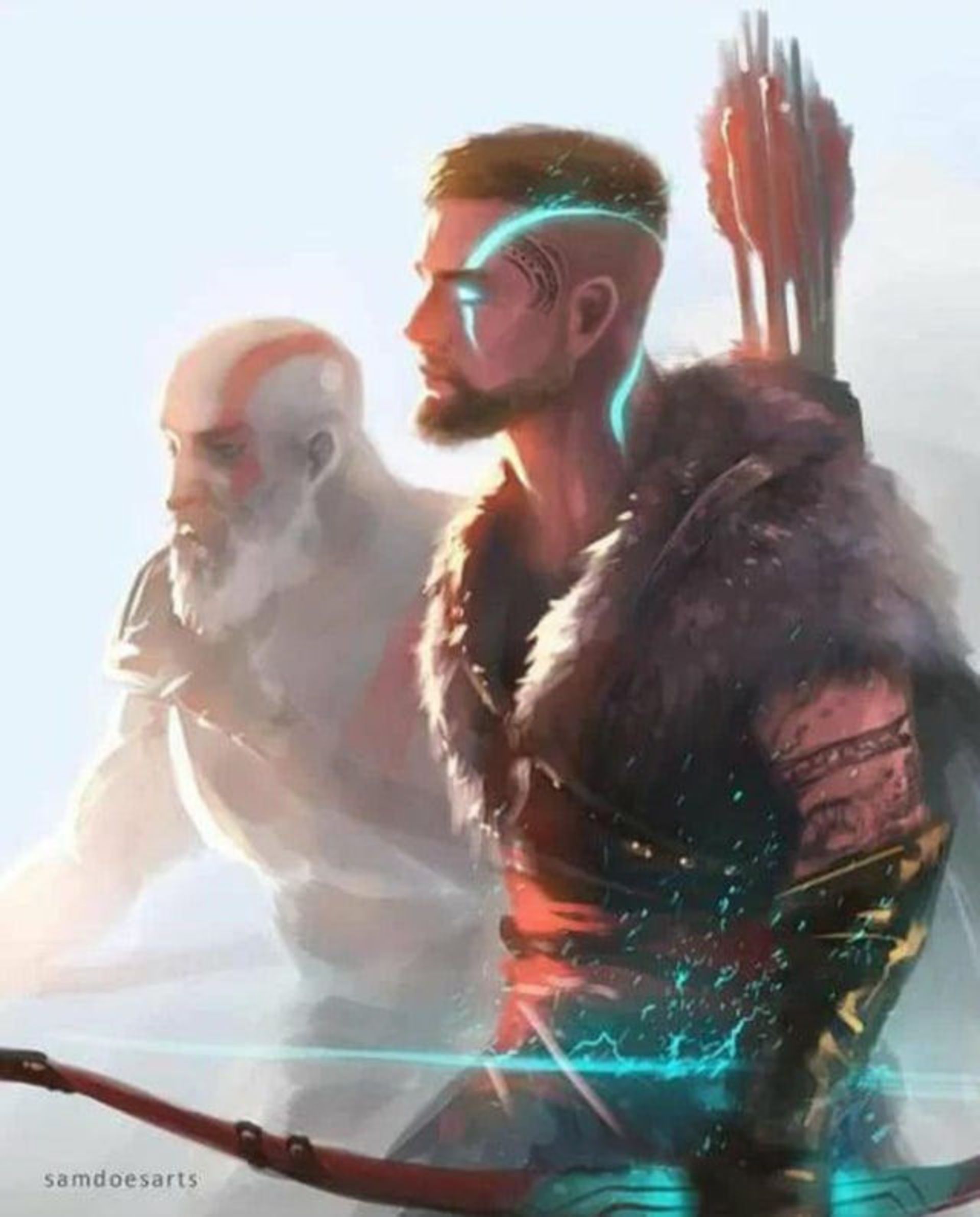 طراحی سنین جوانی شخصیت آتریوس در بازی God of War