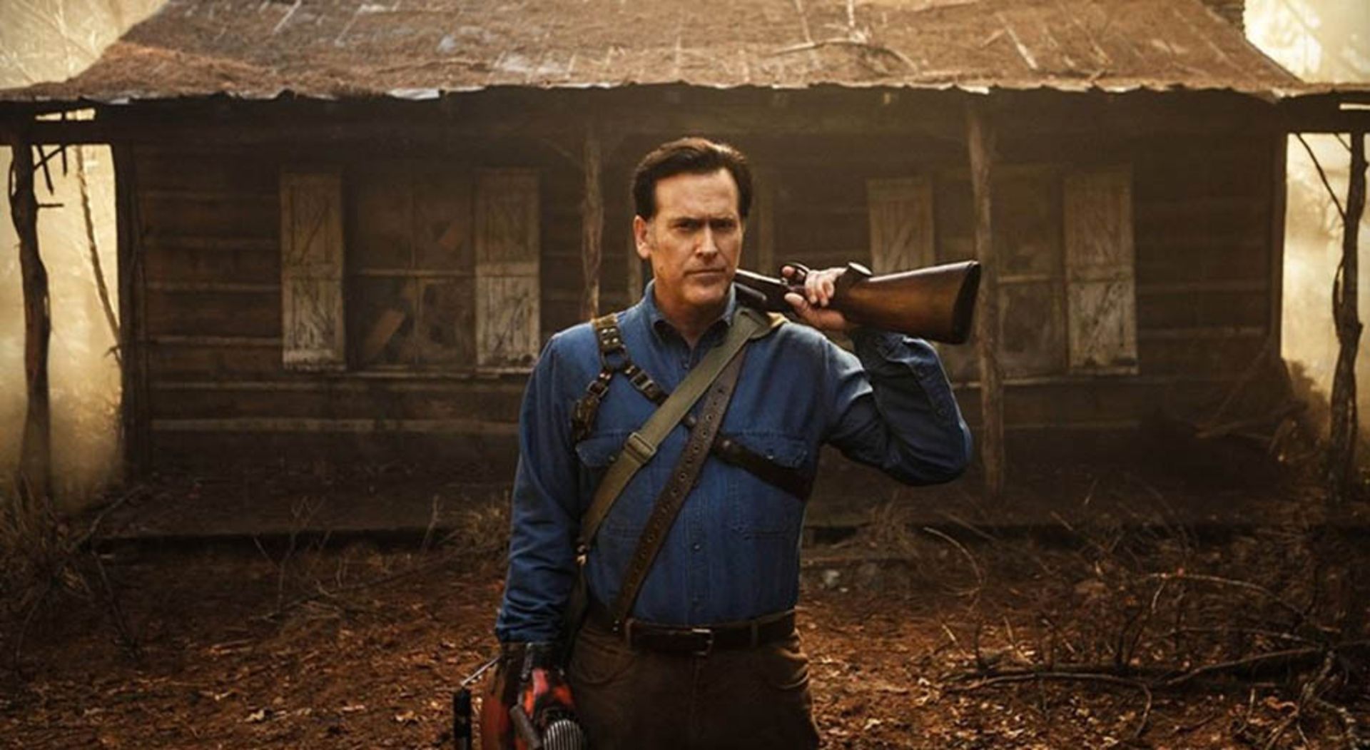 بروس کمپبل دربرابر خانه در سریال Ash vs. Evil Dead