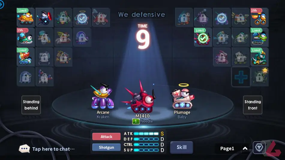 بخش نمایش تانک برای رقابت در بازی Fortress Go