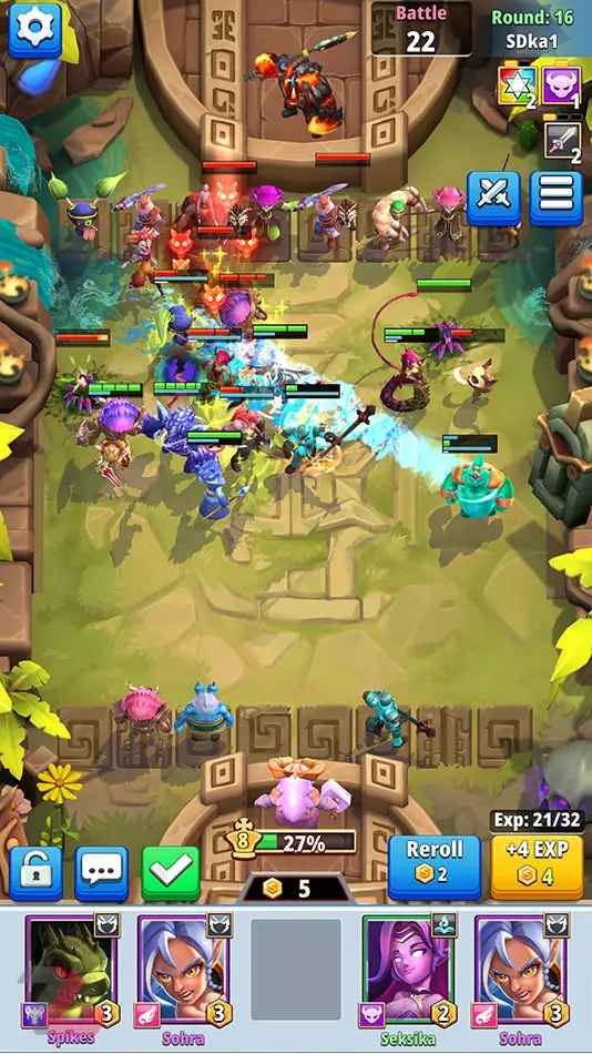زمان نبرد استراتژی در بازی Auto Chess Legends