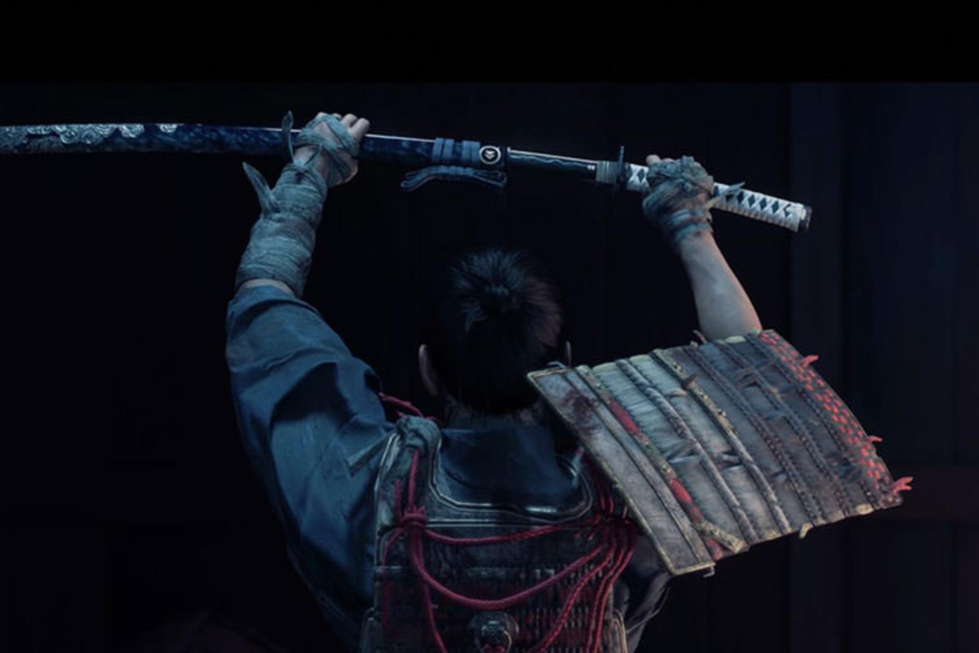 تصویری از کاتانا در بازی Ghost of Tsushima