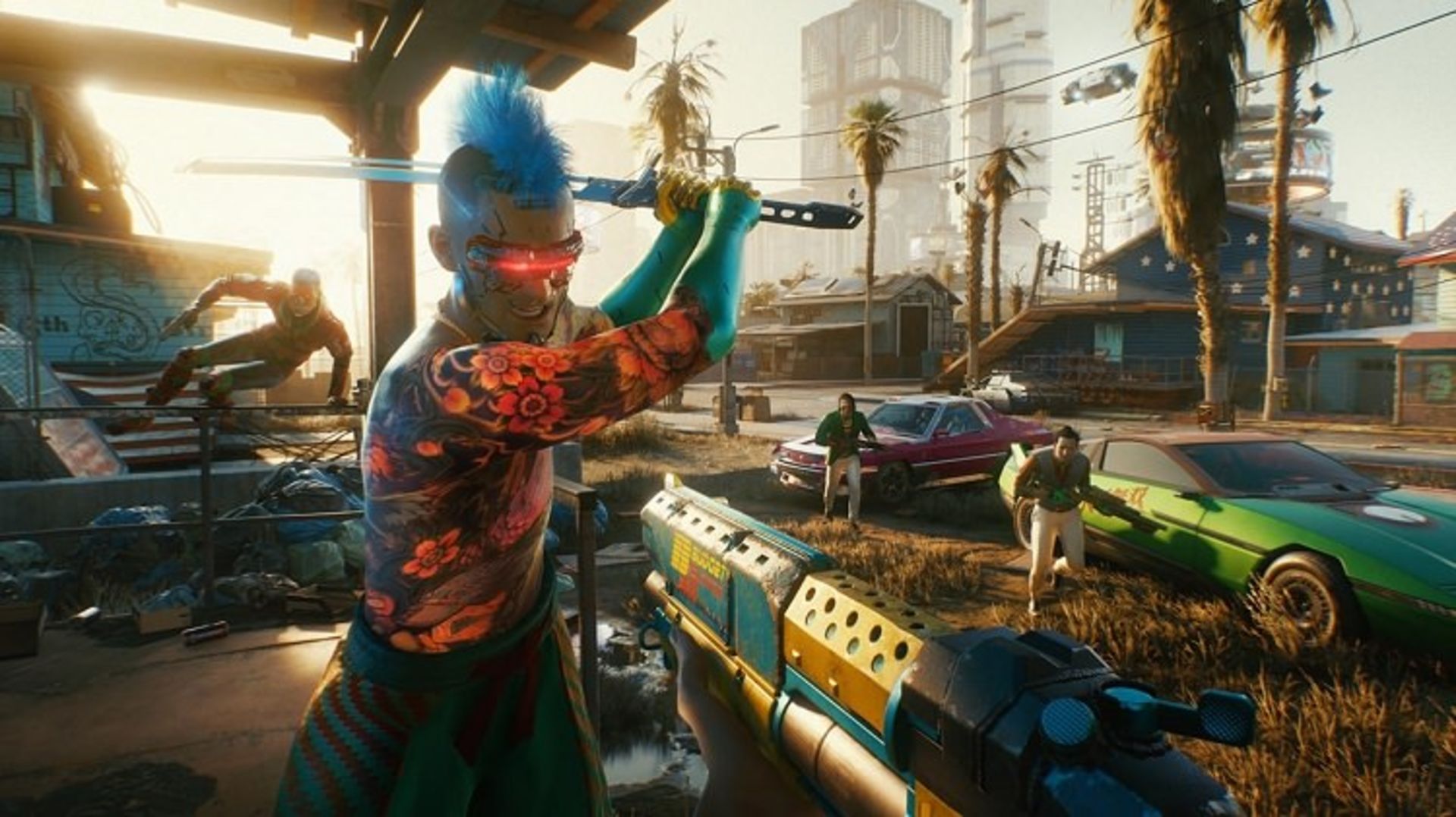 صحنه های مبارزه با NPCها در بازی Cyberpunk 2077