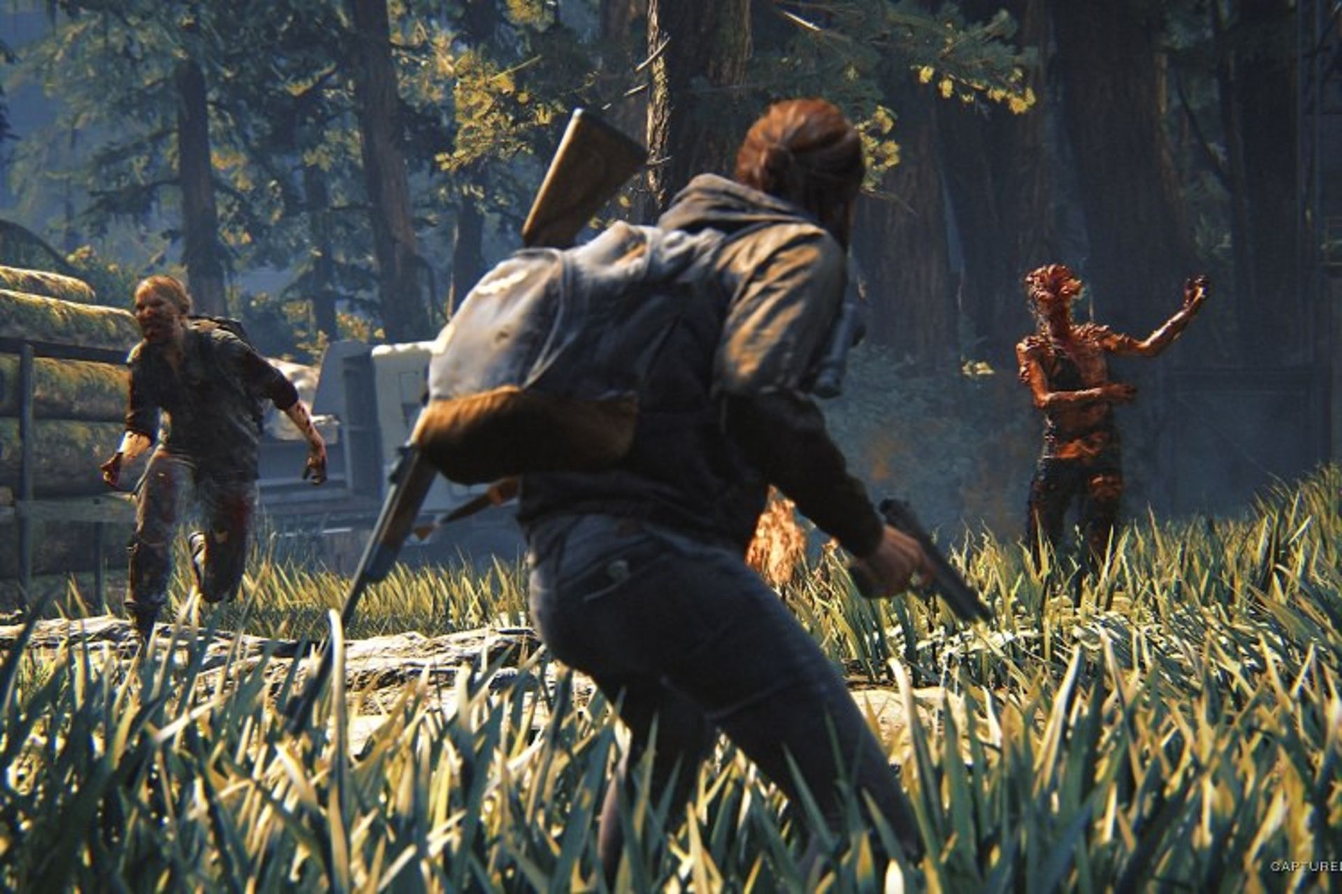 شخصیت الی در حال مبارزه در بازی The Last of Us 2