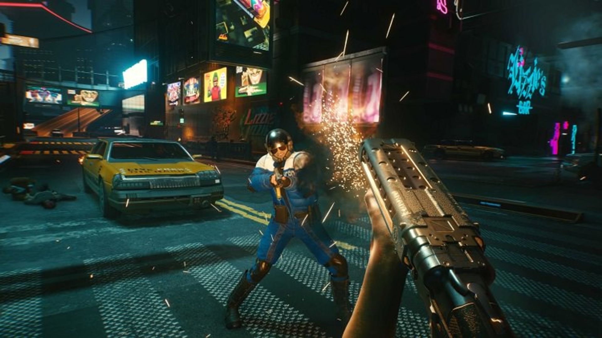 درگیری مسلحانه شخصیت بازی Cyberpunk 2077 