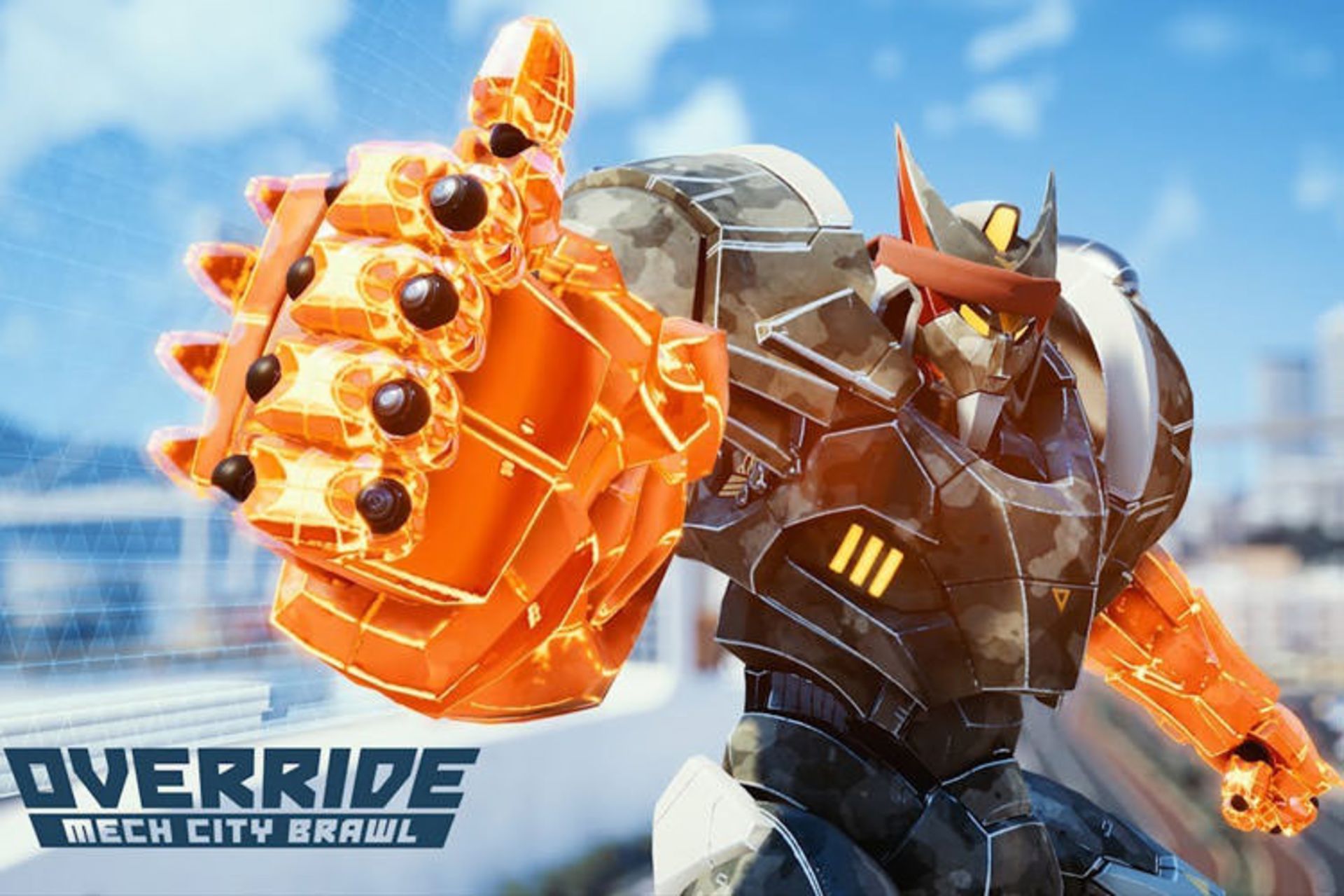 ربات عظیم با دستان آتشین در بازی Override 2: Super Mech League