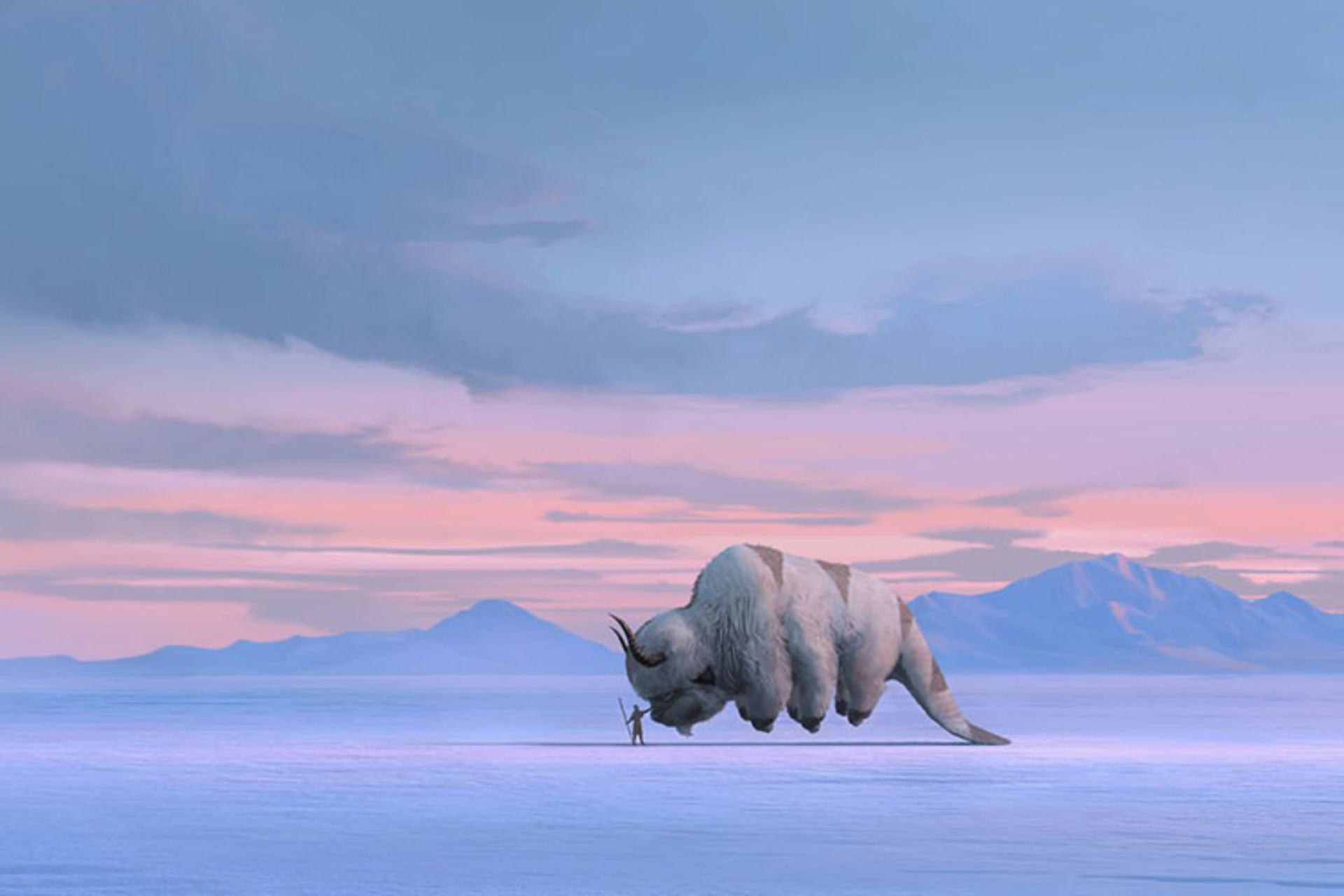 آنگ و موجود آپا در سریال Avatar: The Last Airbender