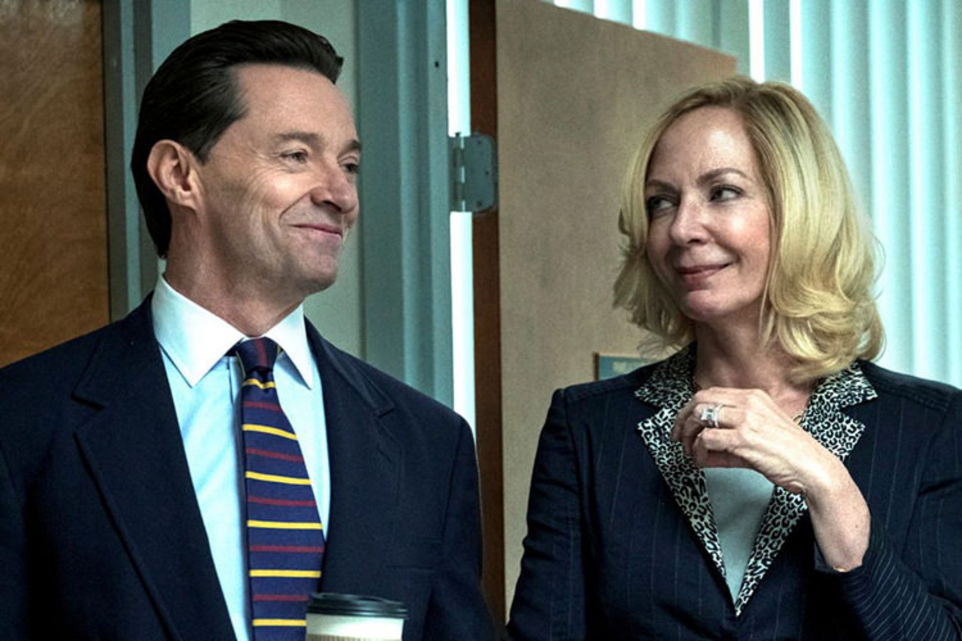 Hugh Jackman و Allison Janney در فیلم Bad Education