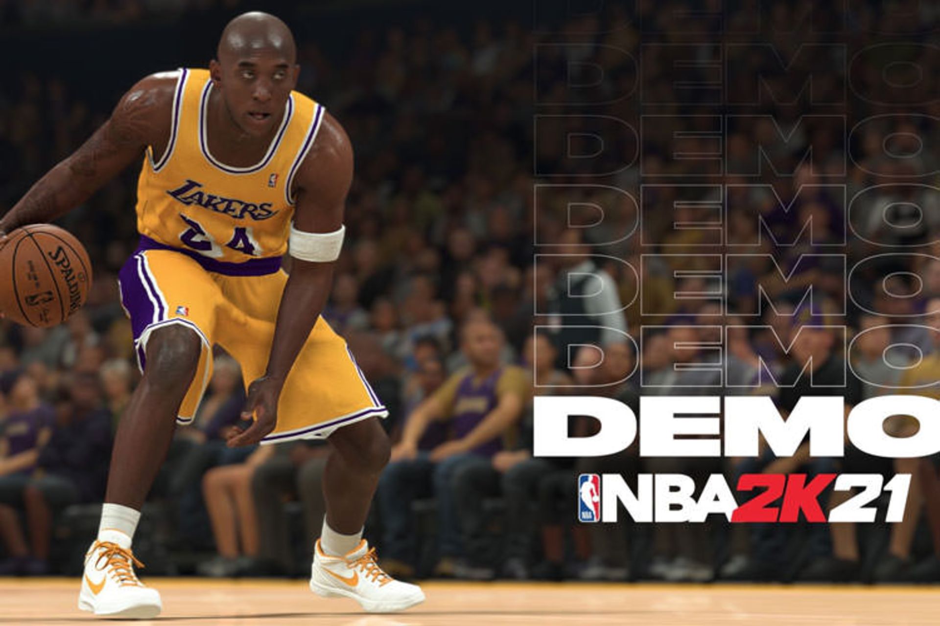 بازیکن لس آنجلس لیکرز در حال دریبل زدن در NBA 2K21