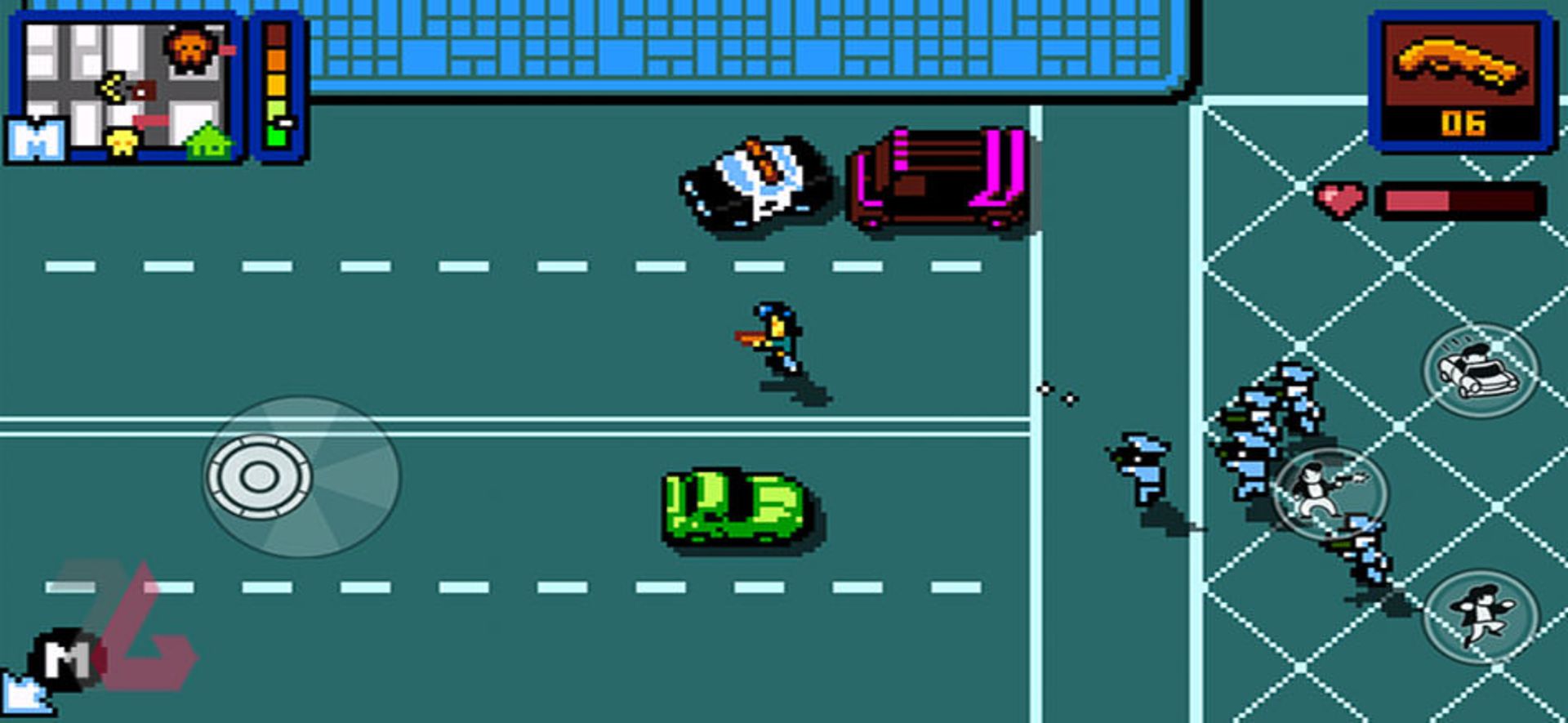 نبرد با پلیس‌ها در بازی Retro City Rampage DX