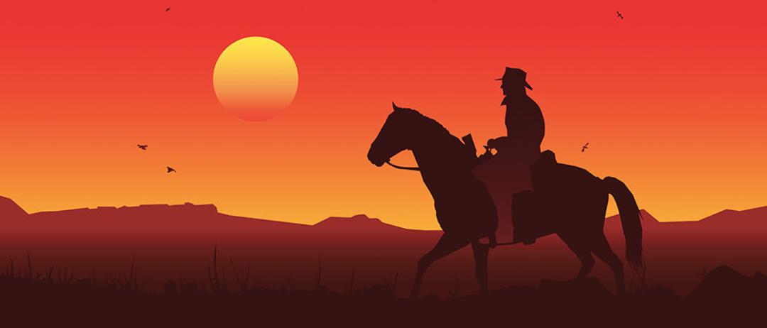 غروب خورشید در بازی Red Dead Redemption 2
