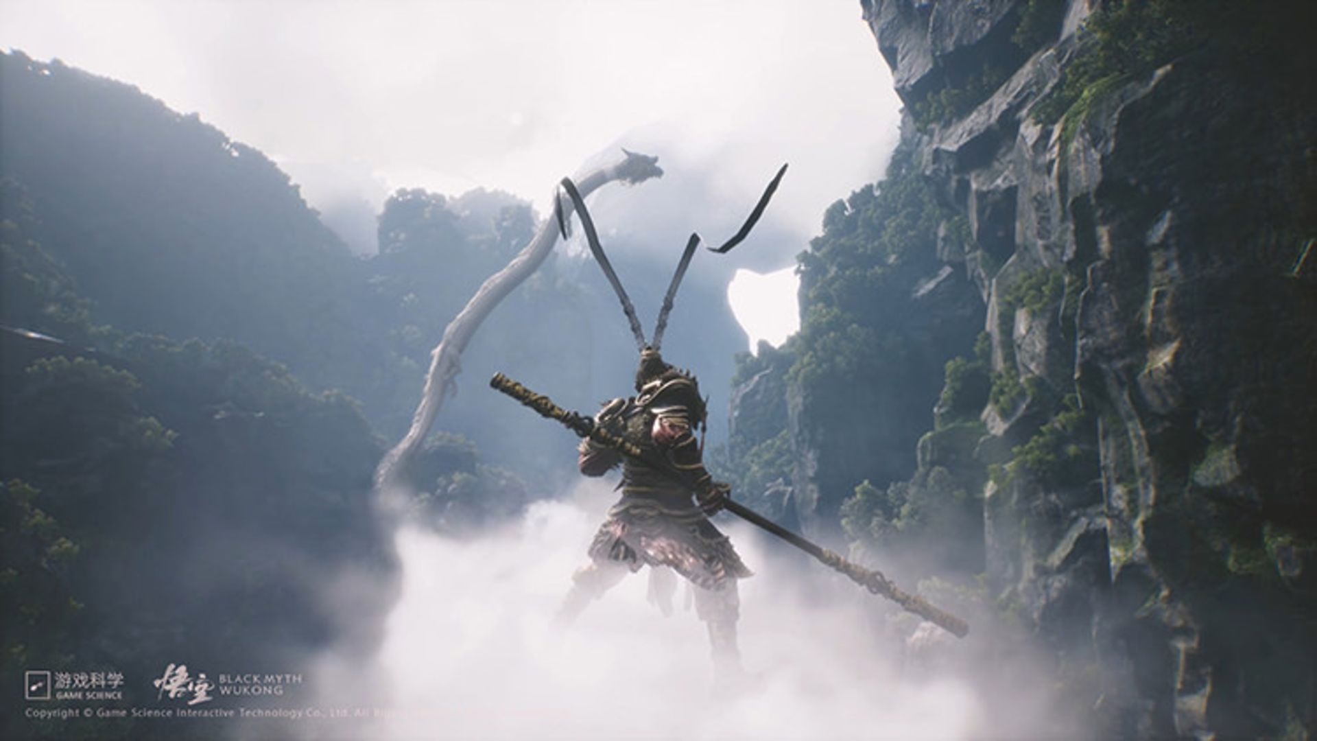 کاراکتر بازی Black Myth: Wukong در حال پرواز