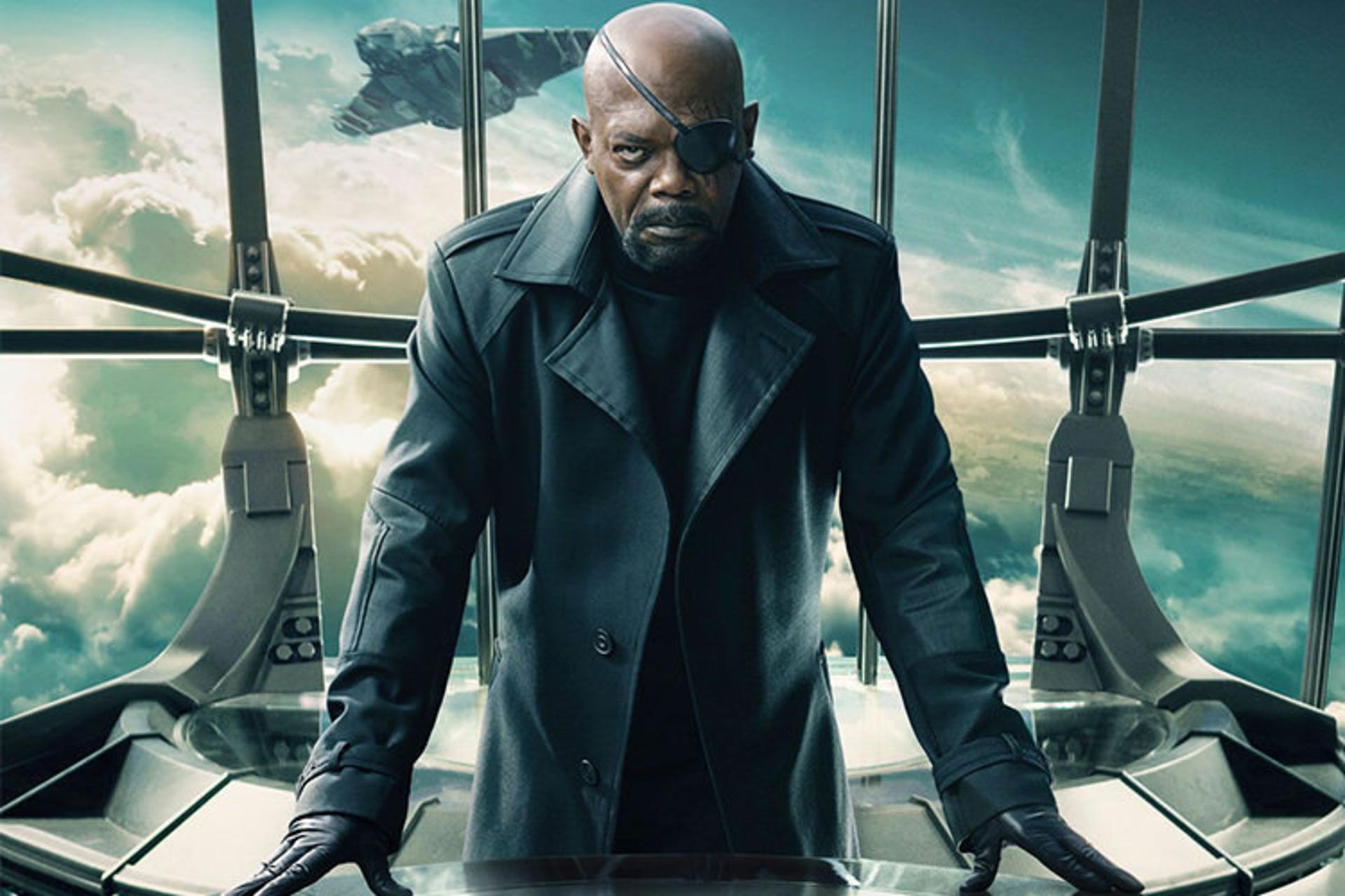 ساموئل ال جکسون در نقش نیک فیوری در فیلم Captain America: The Winter Soldier