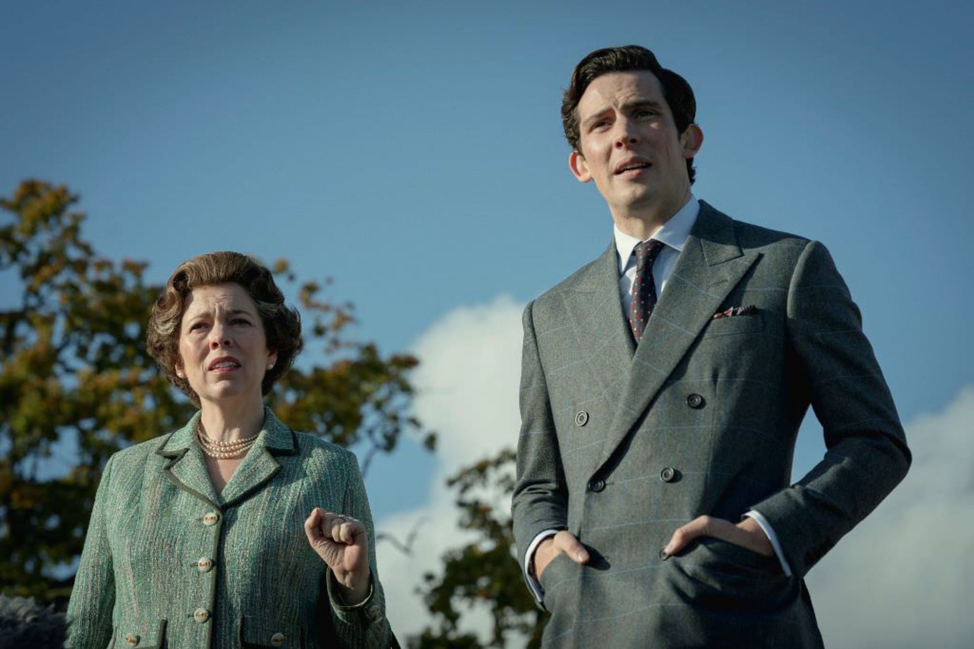 ملکه الیزابت و شاهزاده چارلز در فصل چهارم سریال The Crown