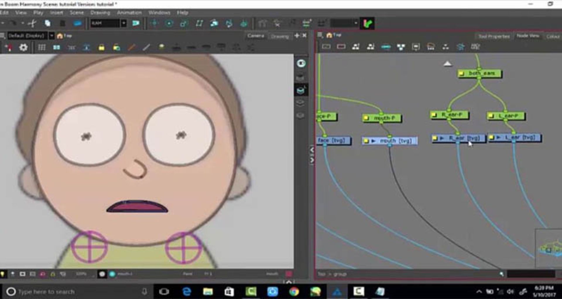 نرم‌افزارهای استفاده شده برای ساخت سریال rick and morty و نشان دادن صورت مورتی در آن