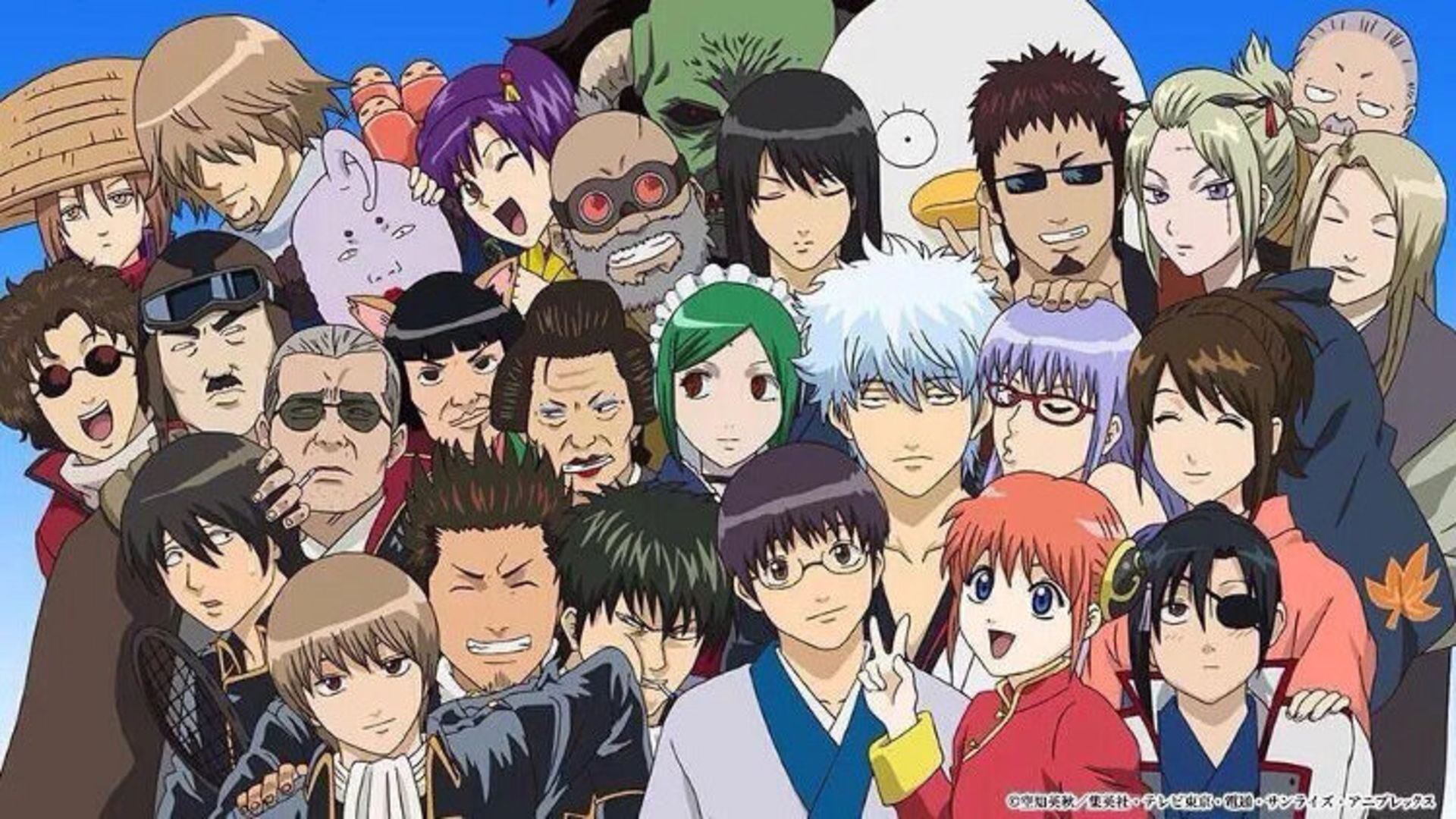 شخصیت‌های انیمه گینتاما در یک قاب - Gintama