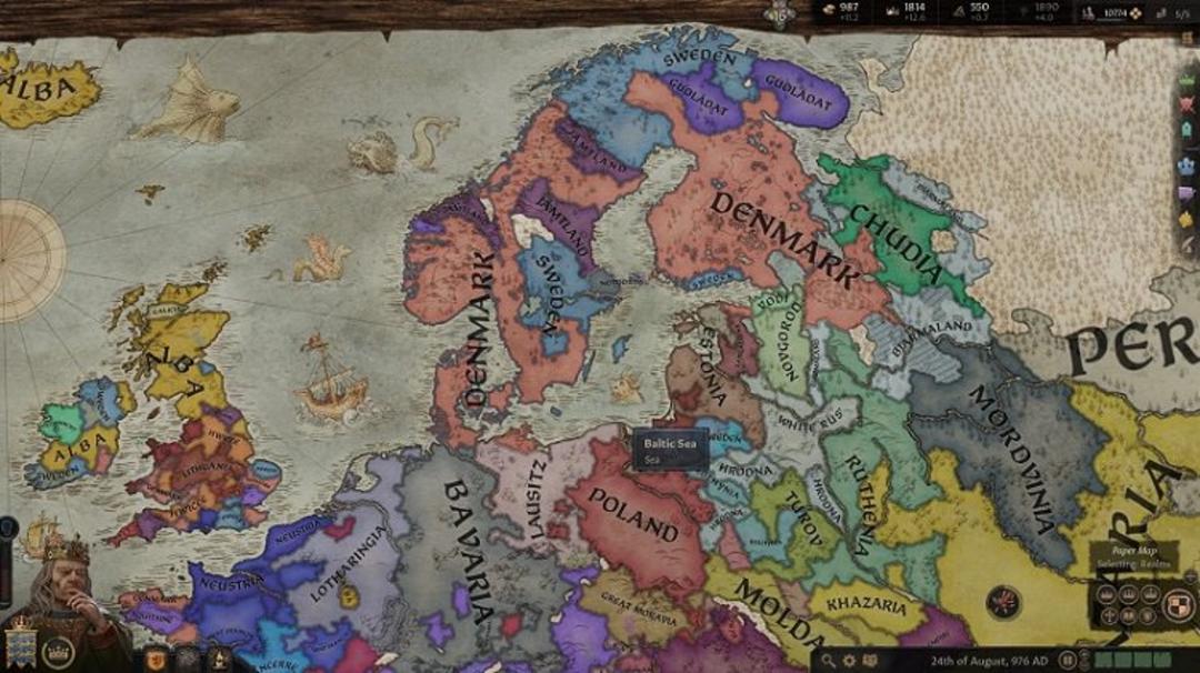 نقشه بازی Crusader Kings 3