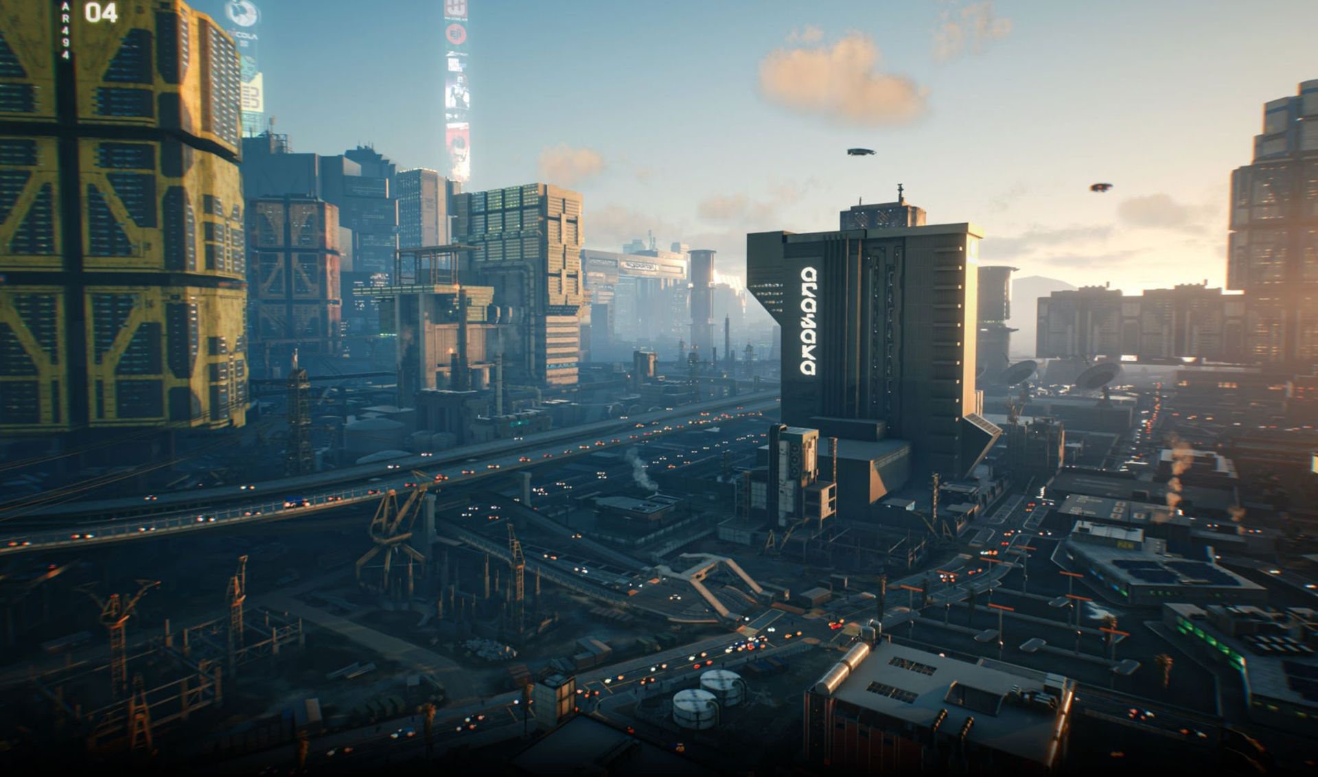 کارخانه‌ها و ساختمان‌های بزرگ در Cyberpunk 2077