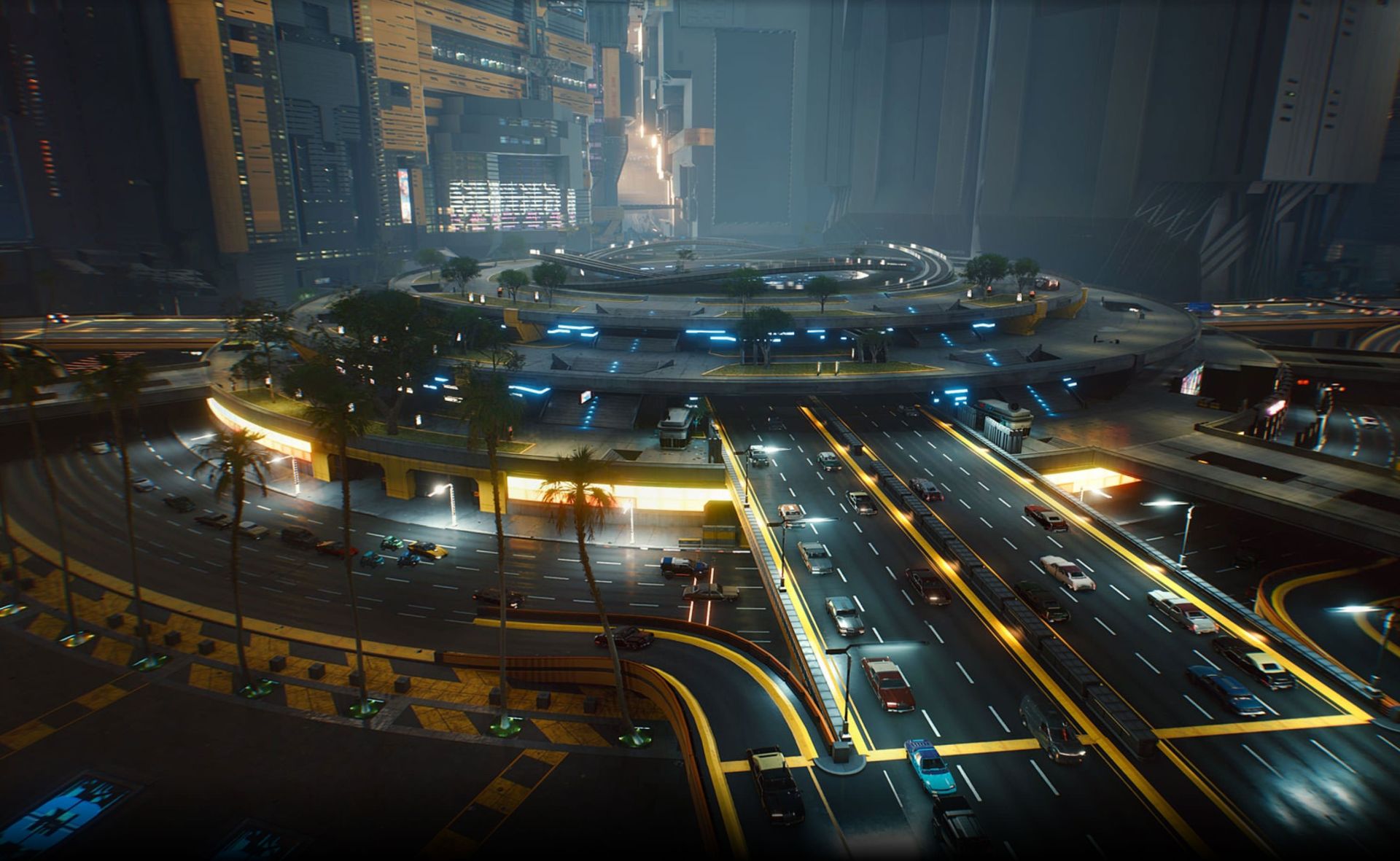 میدان و خیابان‌های متفاوت بازی Cyberpunk 2077