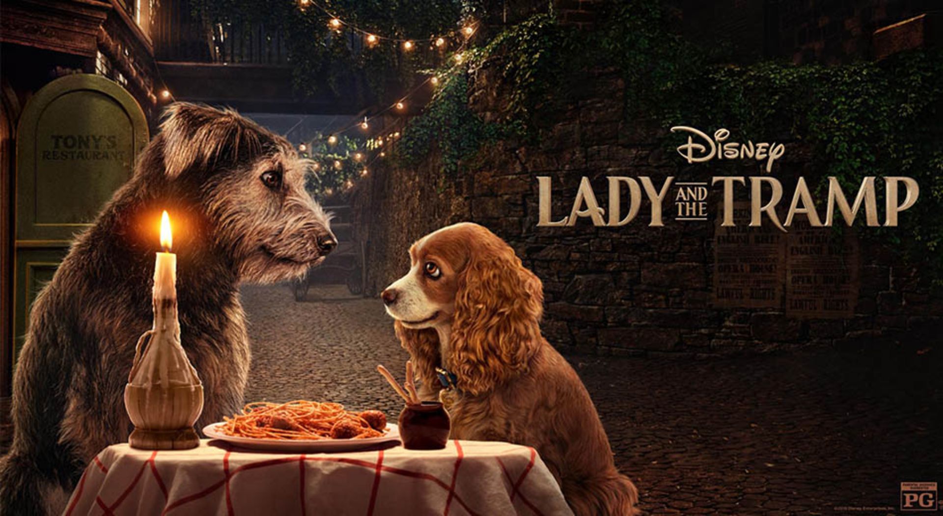 شخصیت‌های لیدی و ترمپ در فیلم لایواکشن Lady and the Tramp 2019