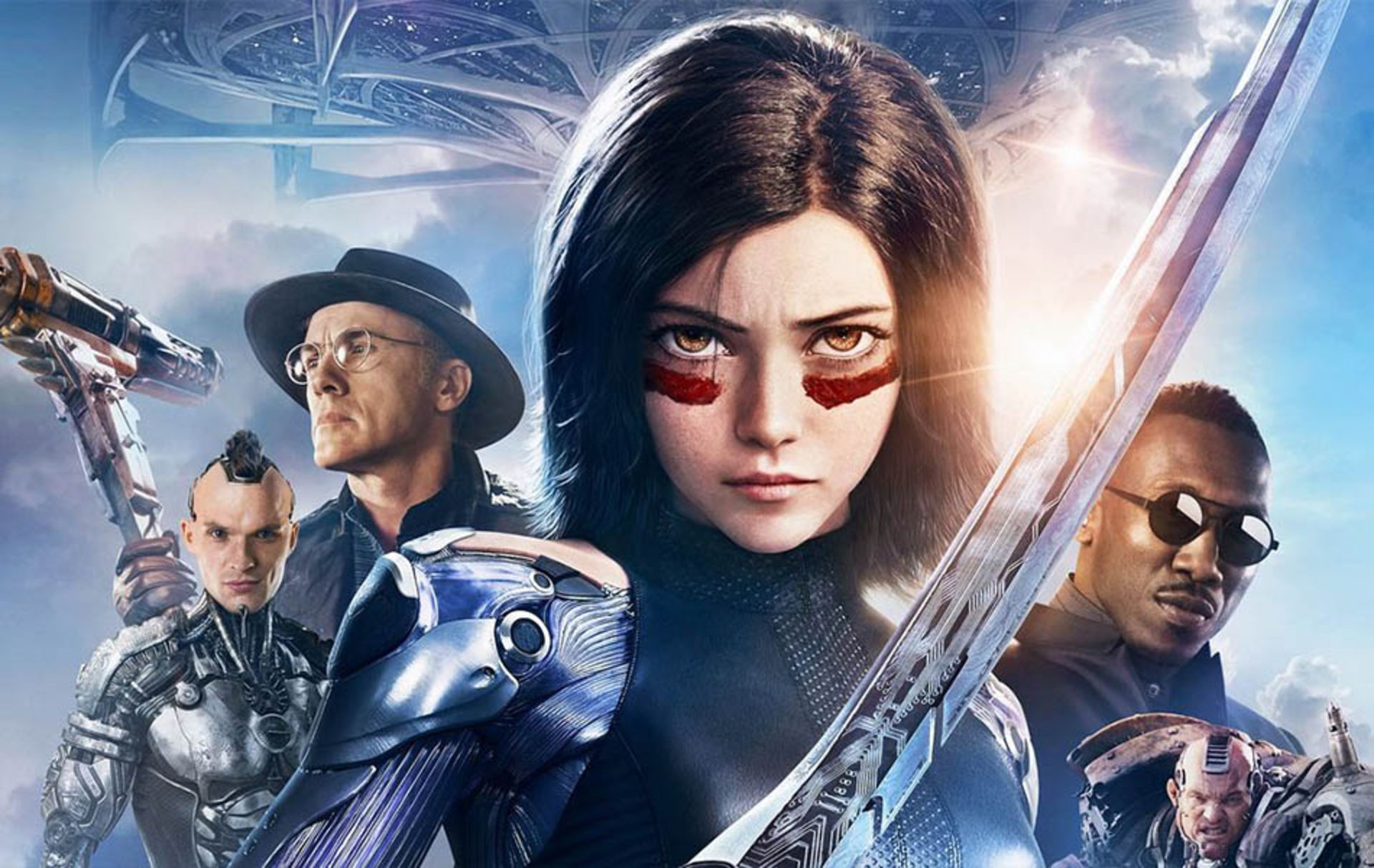 شخصیت آلیتا با بازی رزا سلزار و سایر شخصیت‌های فیلم Alita: Battle Angel 2019