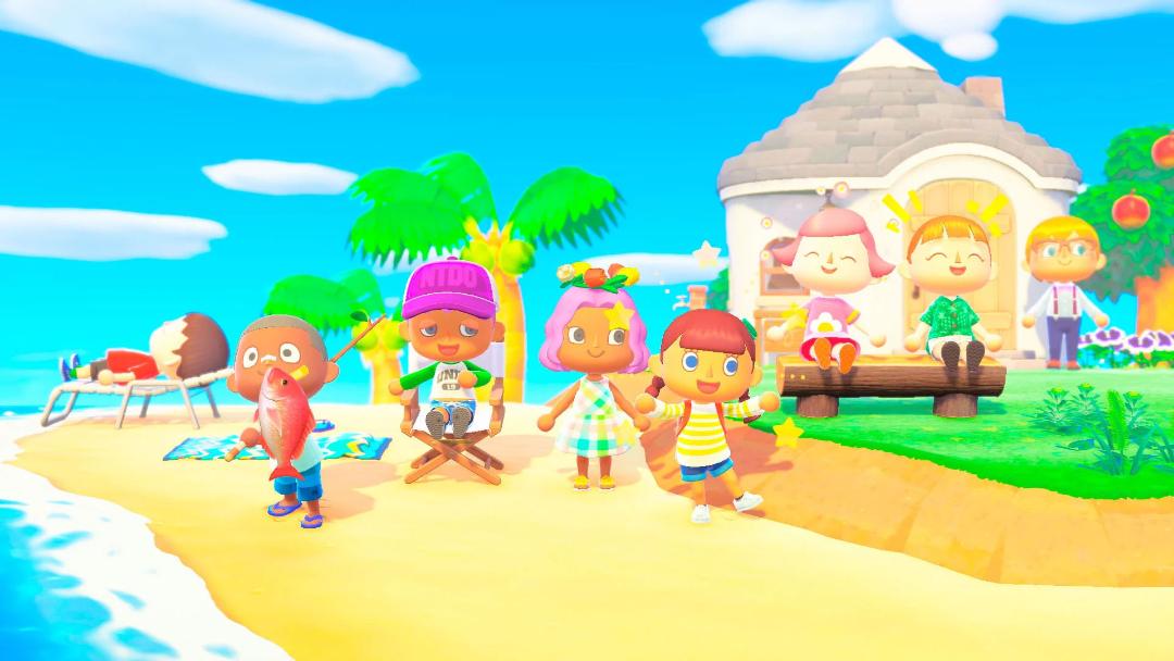 شخصیت‌های بازی Animal Crossing: New Horizons درکنار یکدیگر