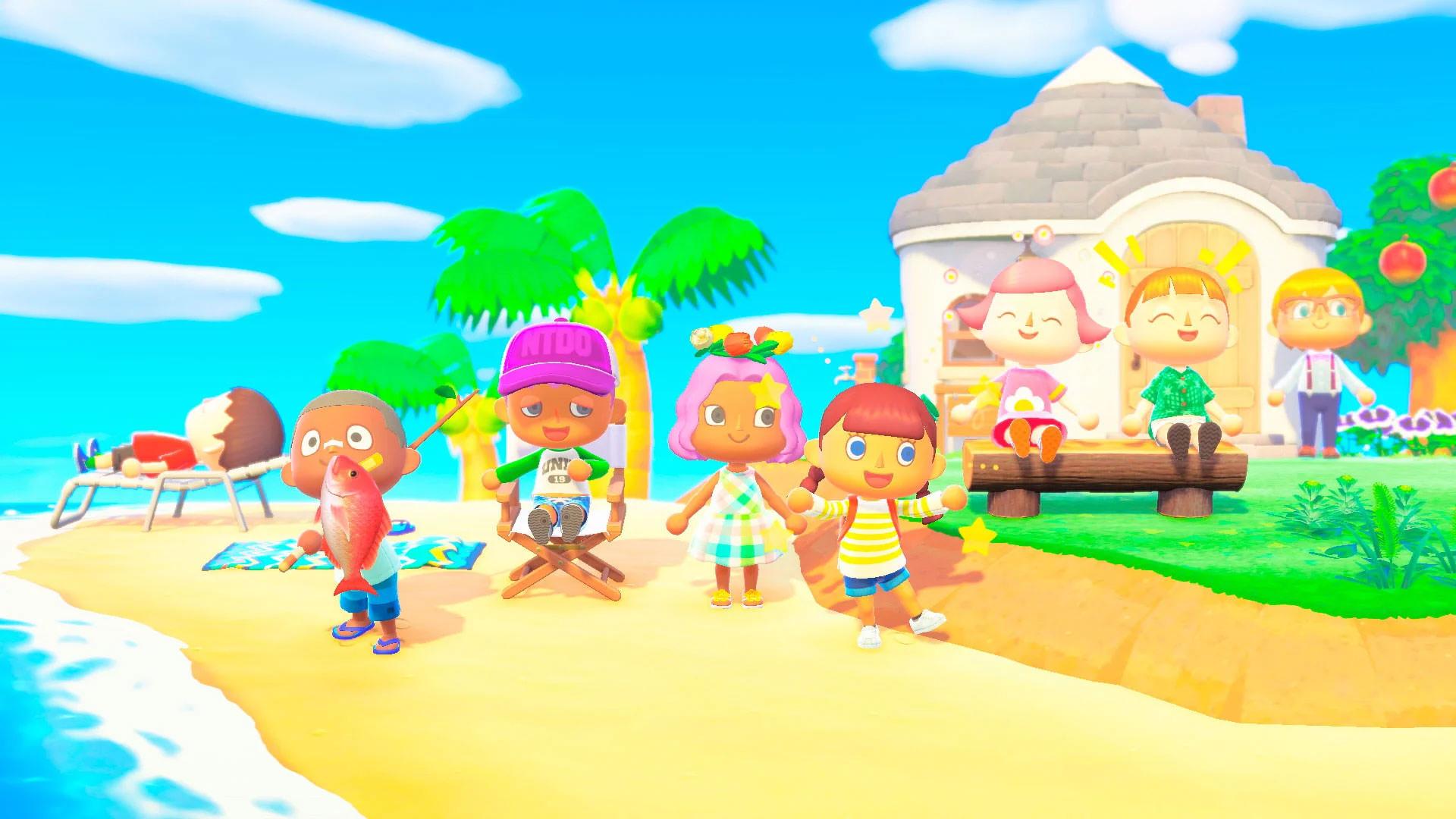 شخصیت‌های بازی Animal Crossing: New Horizons درکنار یکدیگر