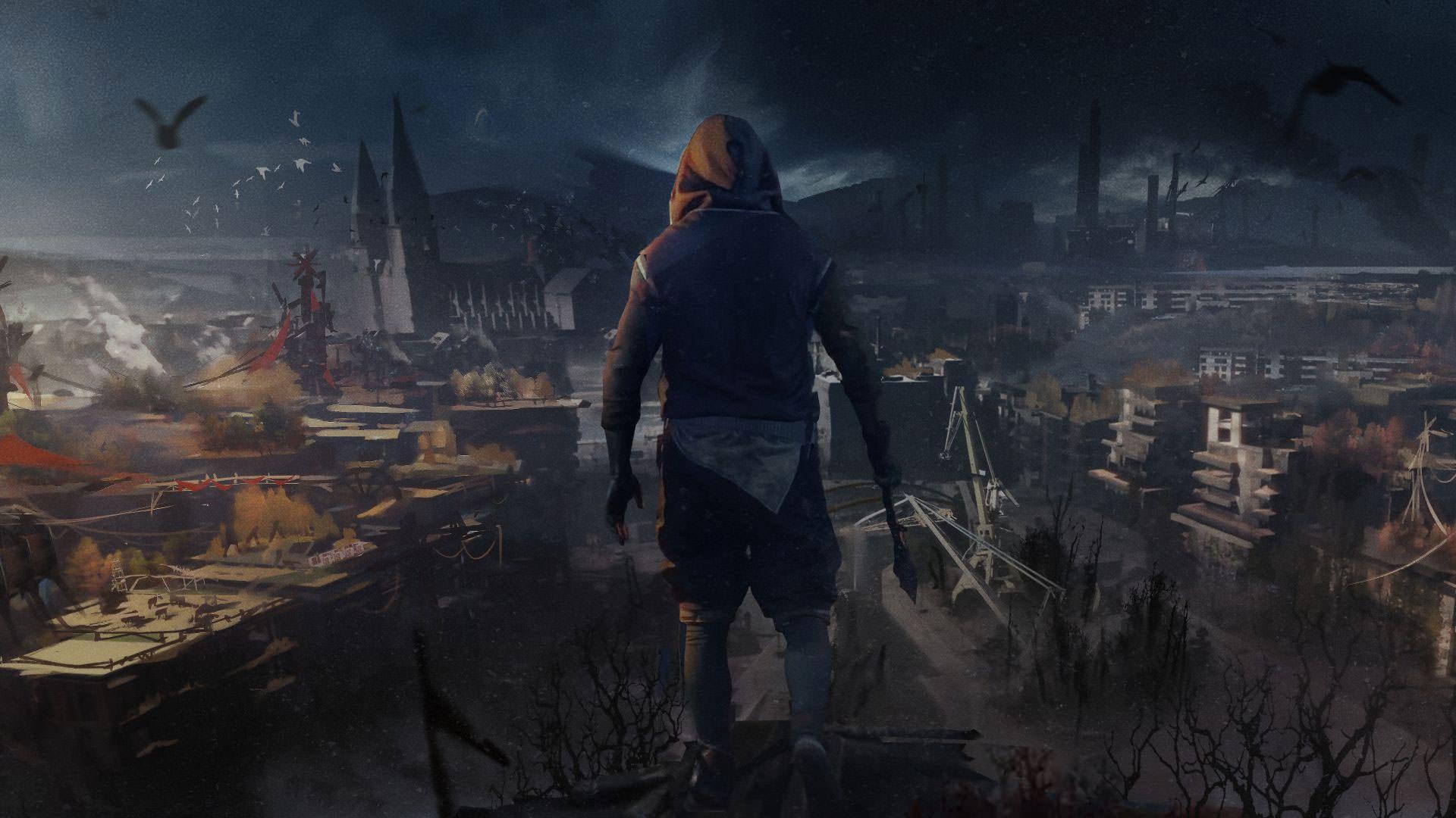 شخصیت اصلی Dying Light 2 در حال خیره شدن به محیط