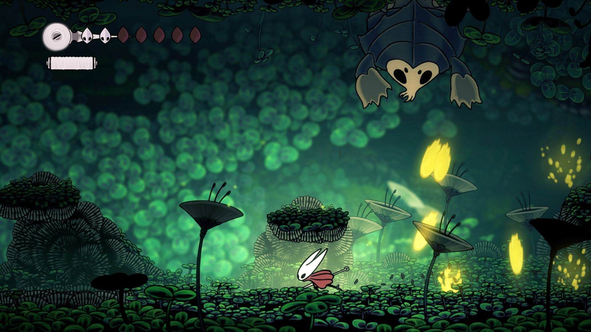 مبارزه با دشمن در محیط سرسبز بازی Hollow Knight: Silksong