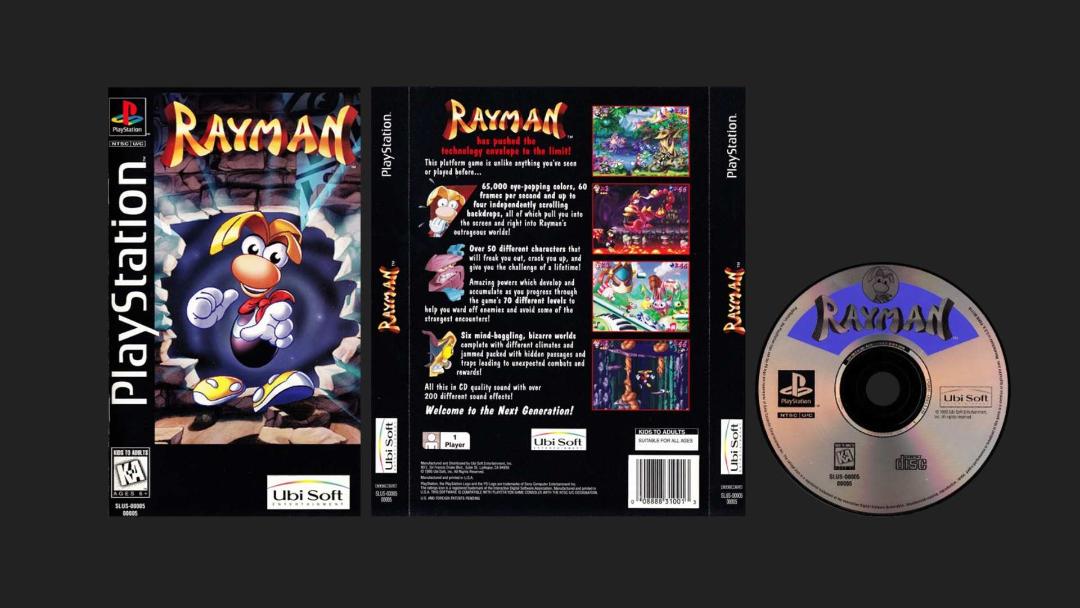 کاور روی جعبه‌ی بازی Rayman
