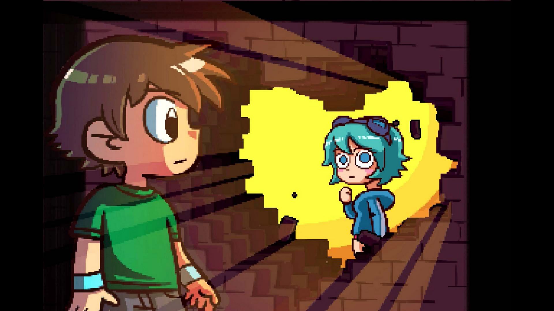 تصویری از دو کاراکتر اسکات و رامونا در بازی Scott Pilgrim vs the World: The Game