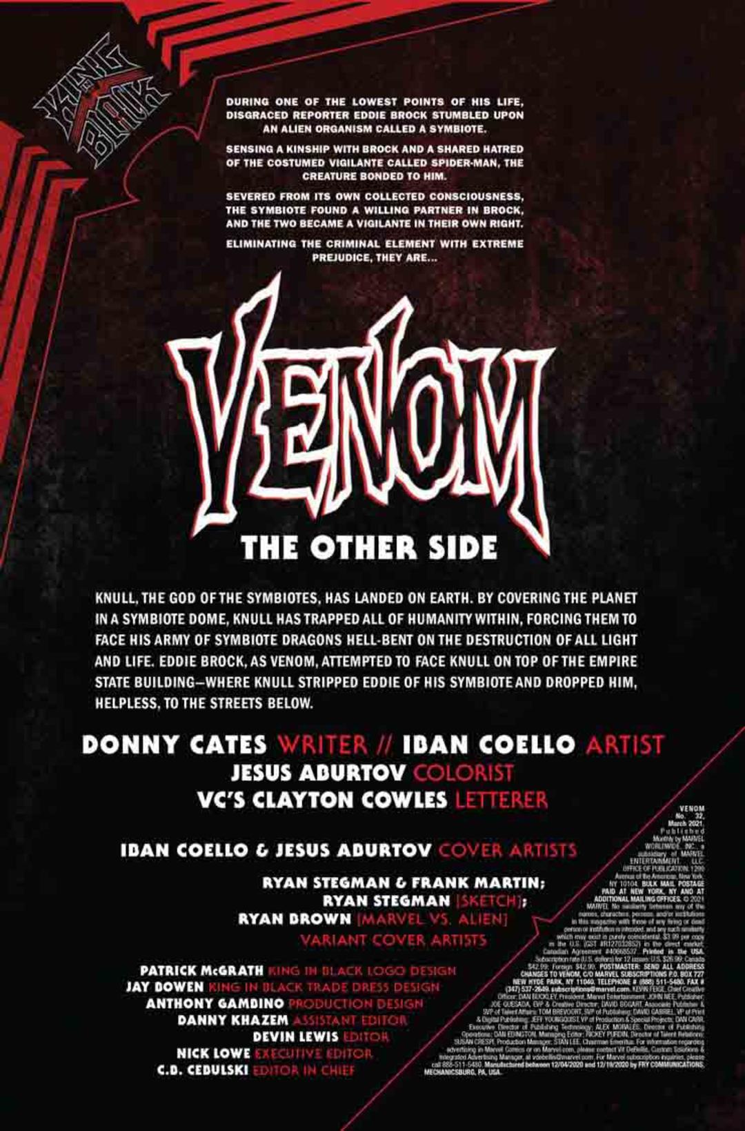 اطلاعات قسمت ۳۲ سری کتاب کمیک venom