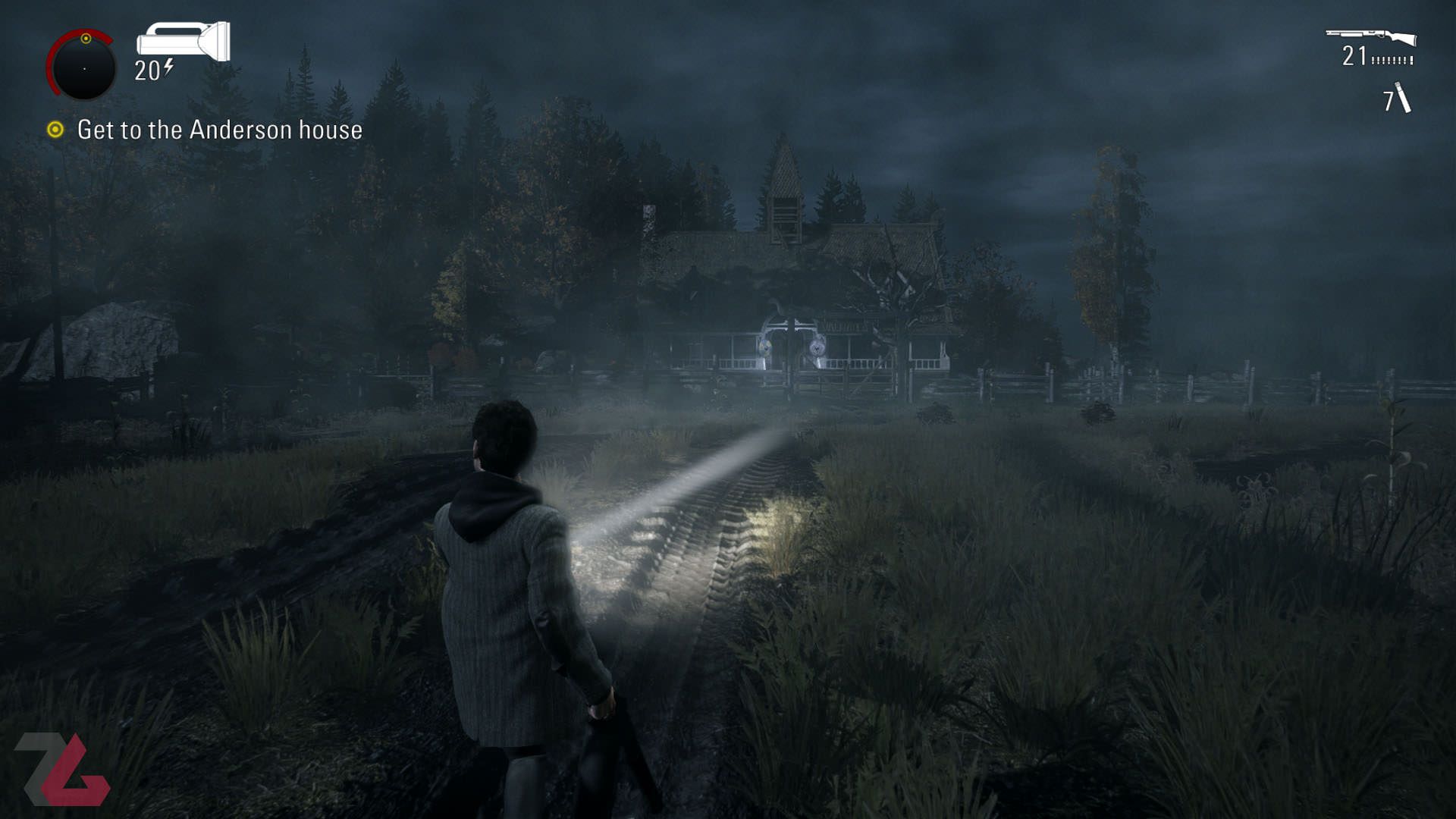 محیط مزرعه در بازی Alan Wake Remastered