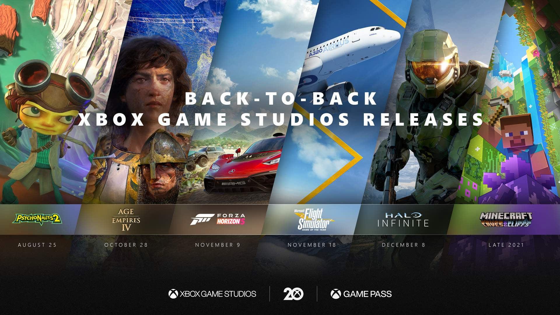 بازی‌های پشت سرهم منتشر شده Xbox Game Studios