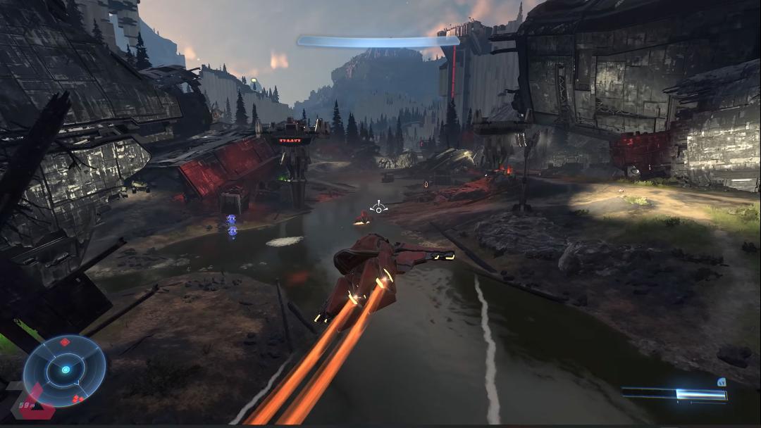 مسترچیف سوار بن‌شی در Halo Infinite
