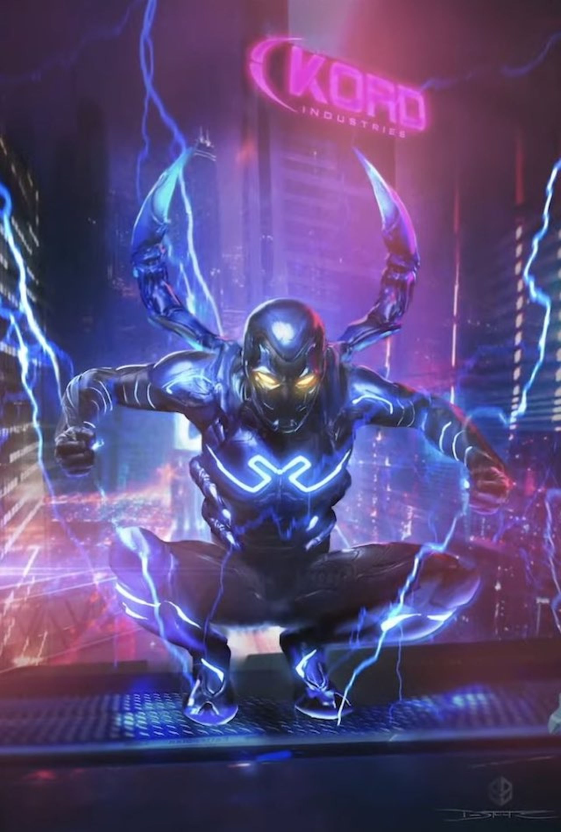 بلو بیتل در اولین تصویر مفهومی فیلم Blue Beetle 