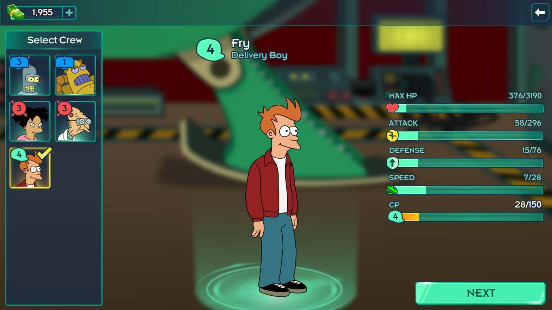 شخصیت Fry در بازی Futurama: Worlds of Tomorrow